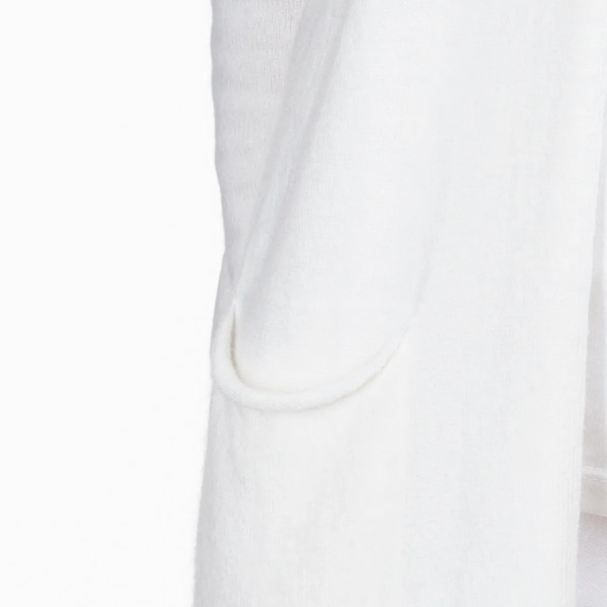 Long One Button Cardigan in White