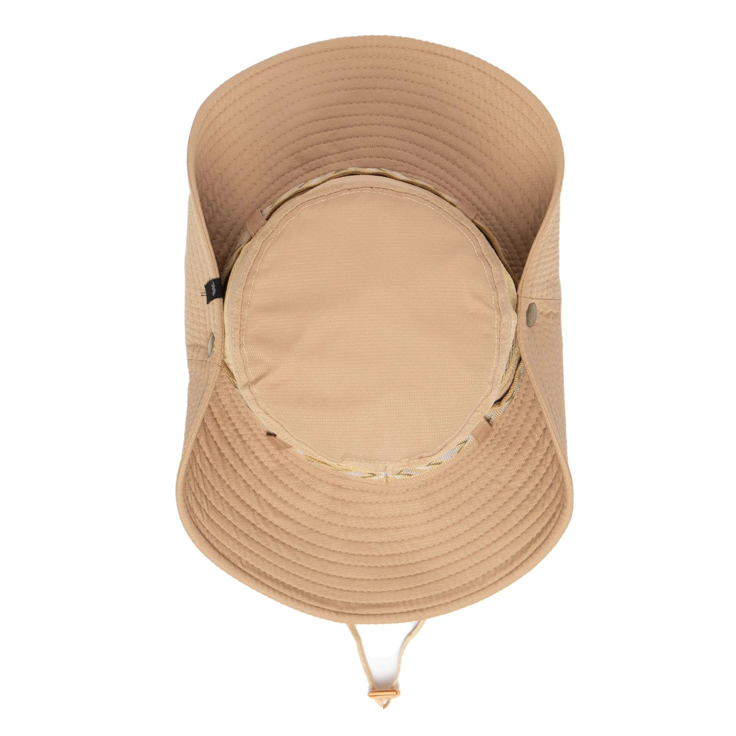 Wide Brim Mens Sun Hat with Floatable Feature and Jacquard Trim
