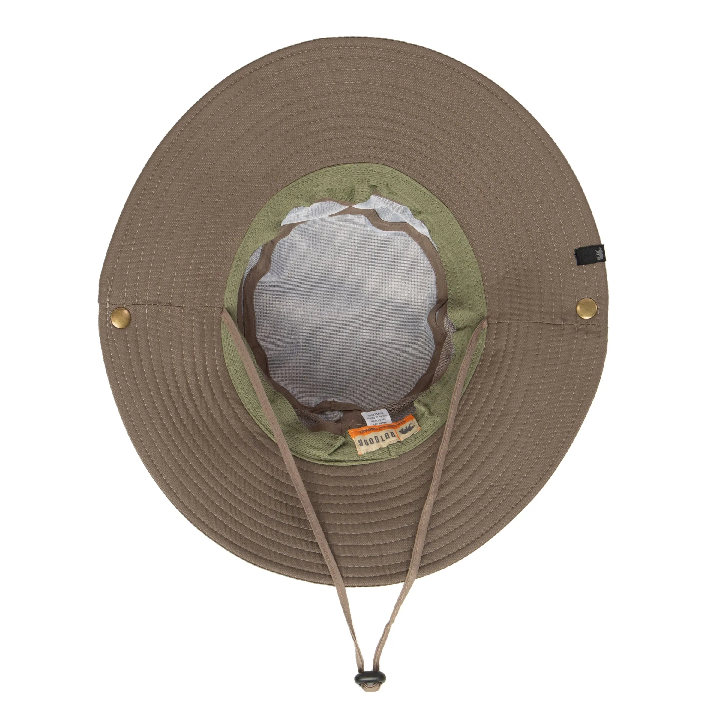 Wide Brim Mens Sun Hat with Floatable Feature and Jacquard Trim
