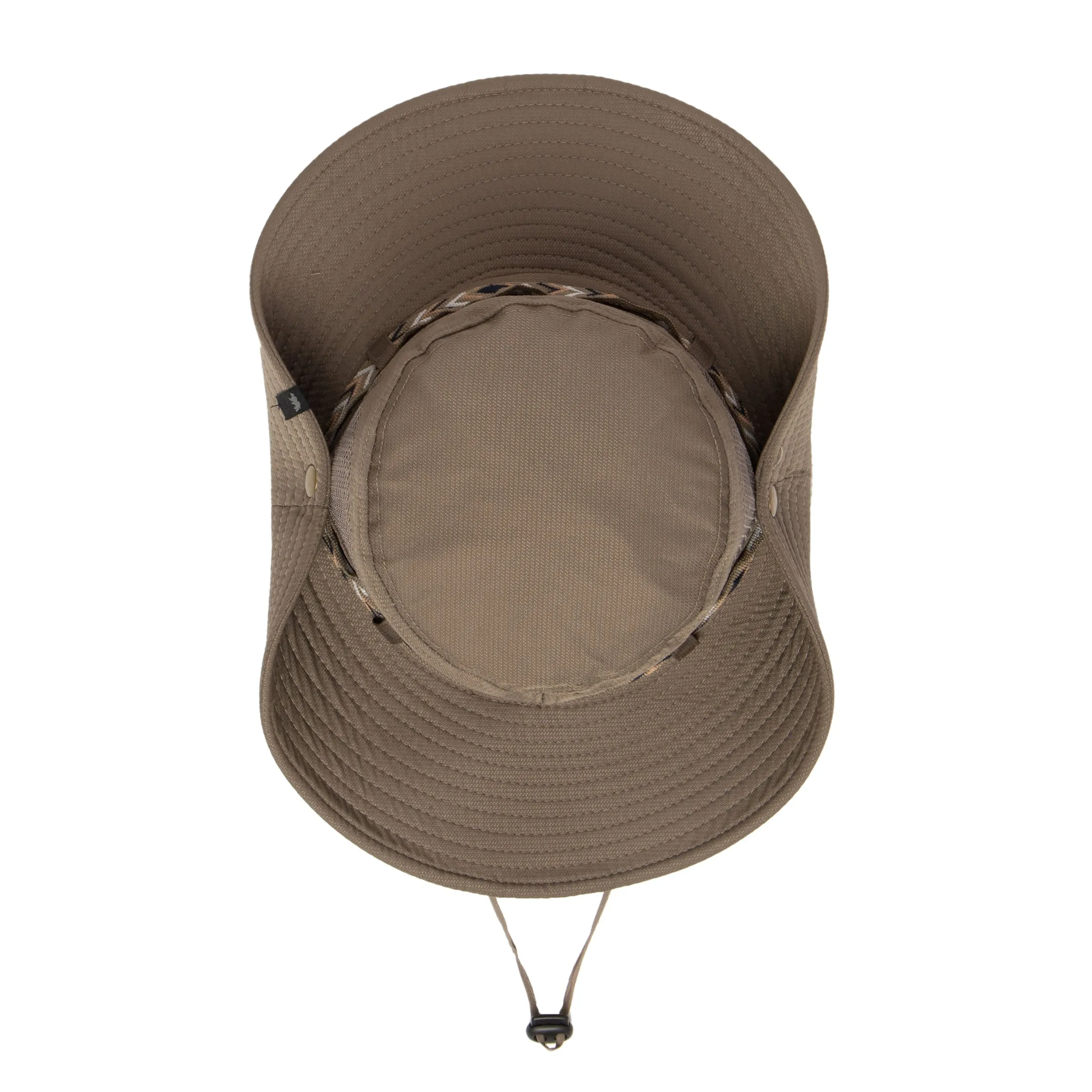 Wide Brim Mens Sun Hat with Floatable Feature and Jacquard Trim