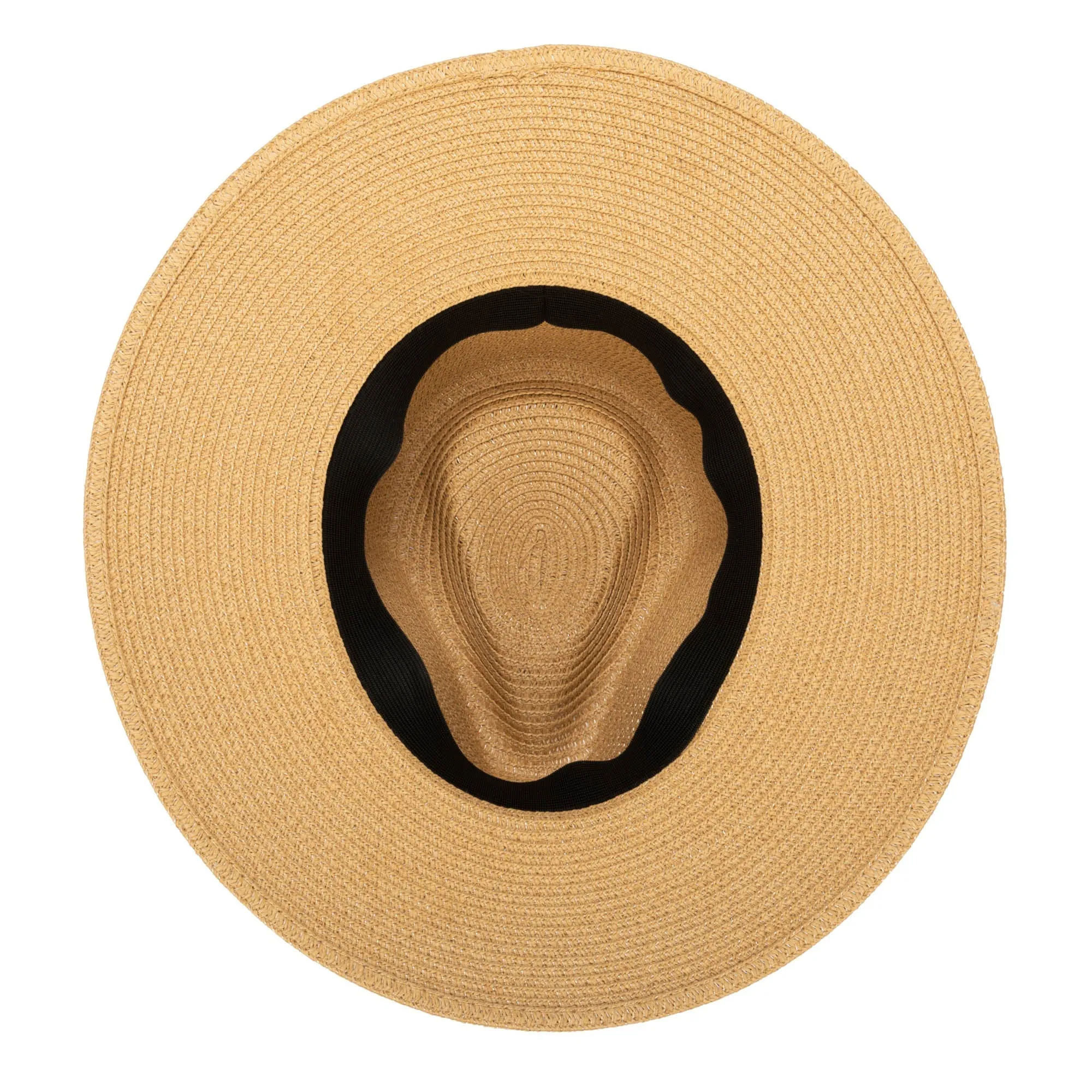 Men's Paperbraid Fedora With Faux Suede Looped Braid