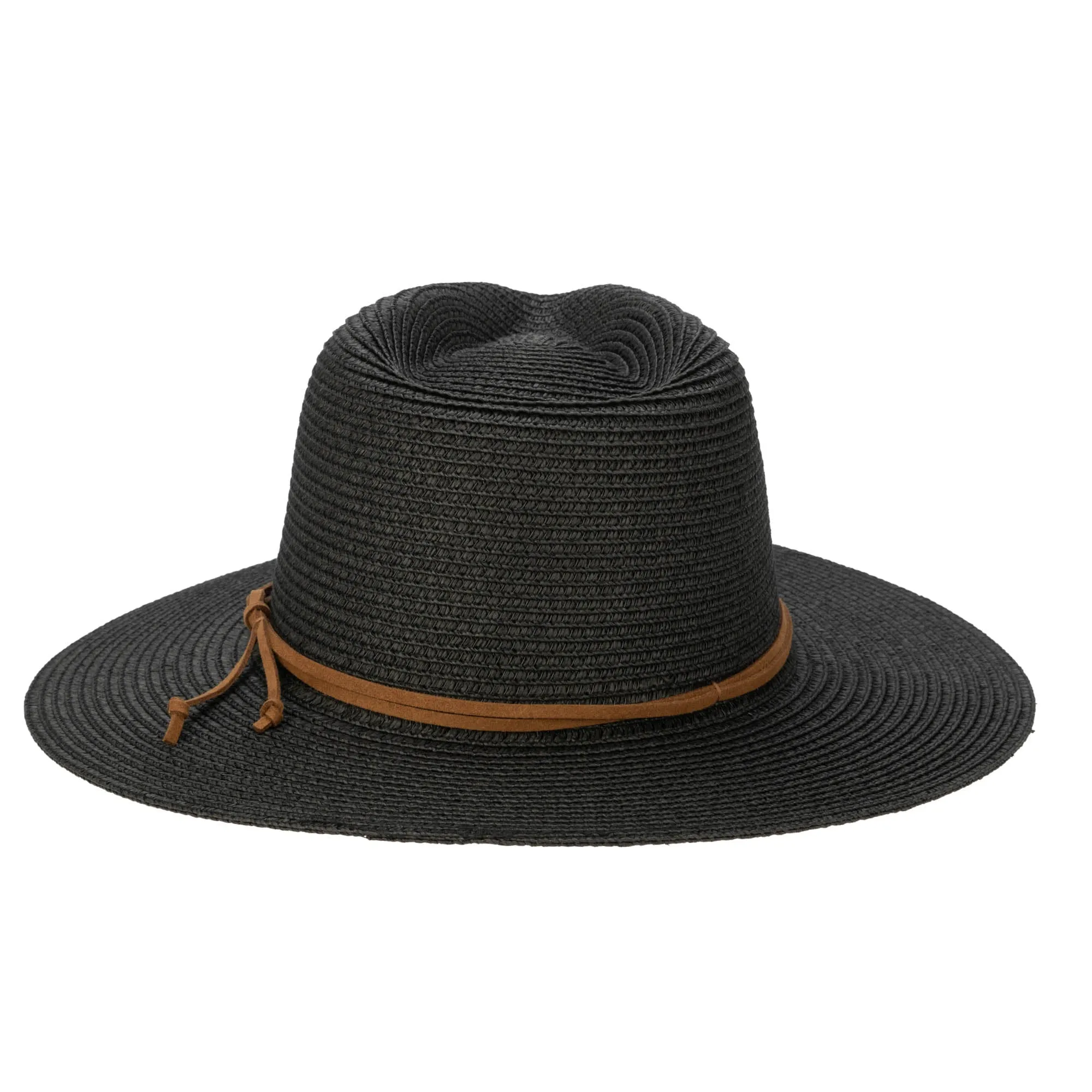 Men's Paperbraid Fedora With Faux Suede Looped Braid