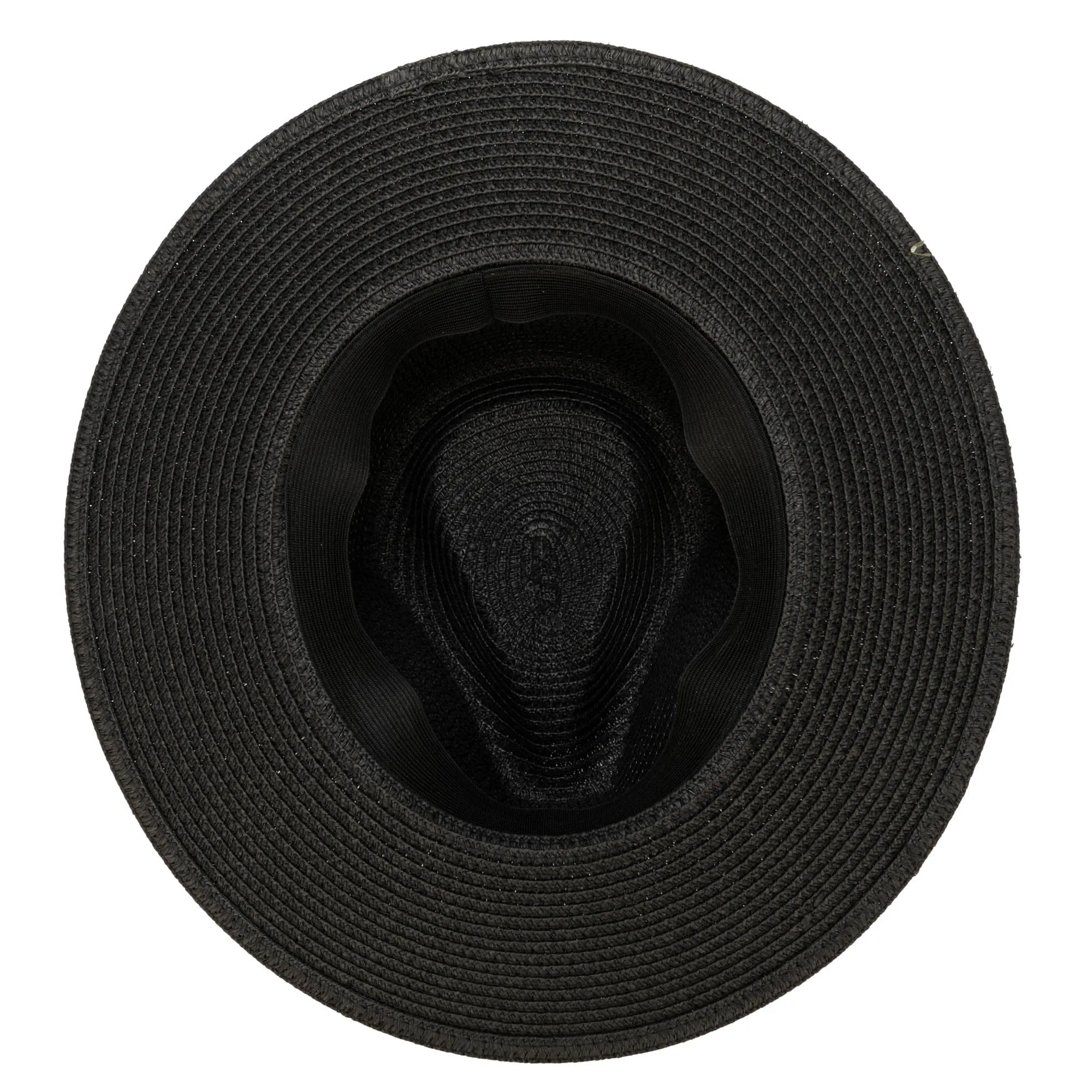 Men's Paperbraid Fedora With Faux Suede Looped Braid