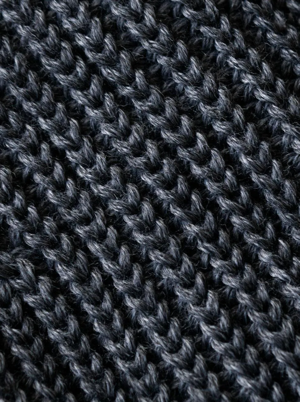 Merino Wool Blend Beanie - Grey