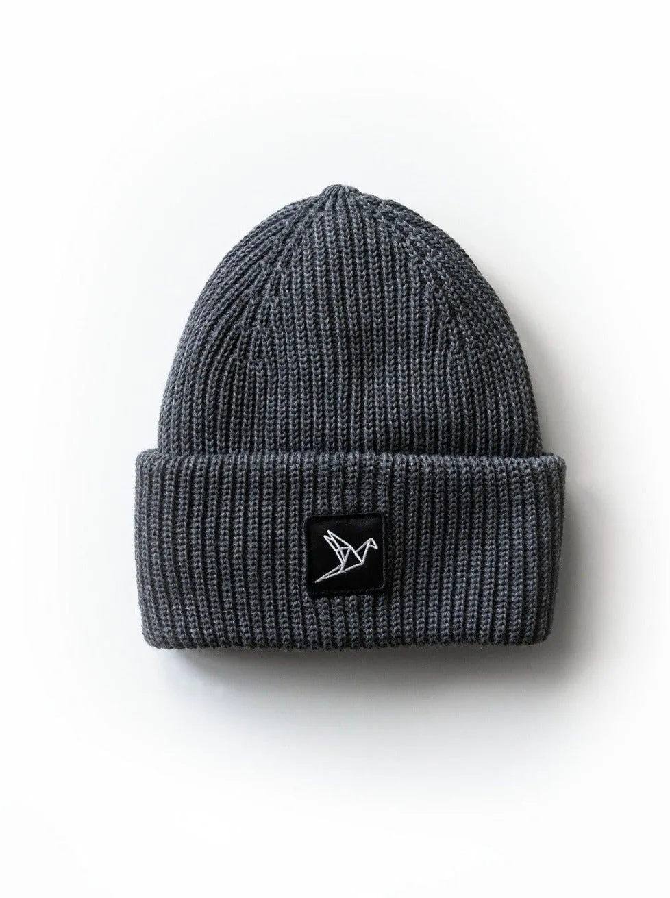 Merino Wool Blend Beanie - Grey