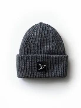 Merino Wool Blend Beanie - Grey