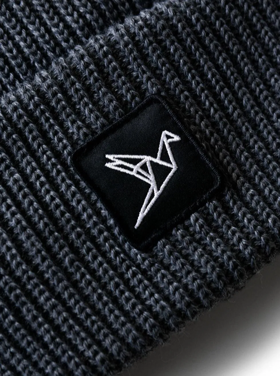 Merino Wool Blend Beanie - Grey