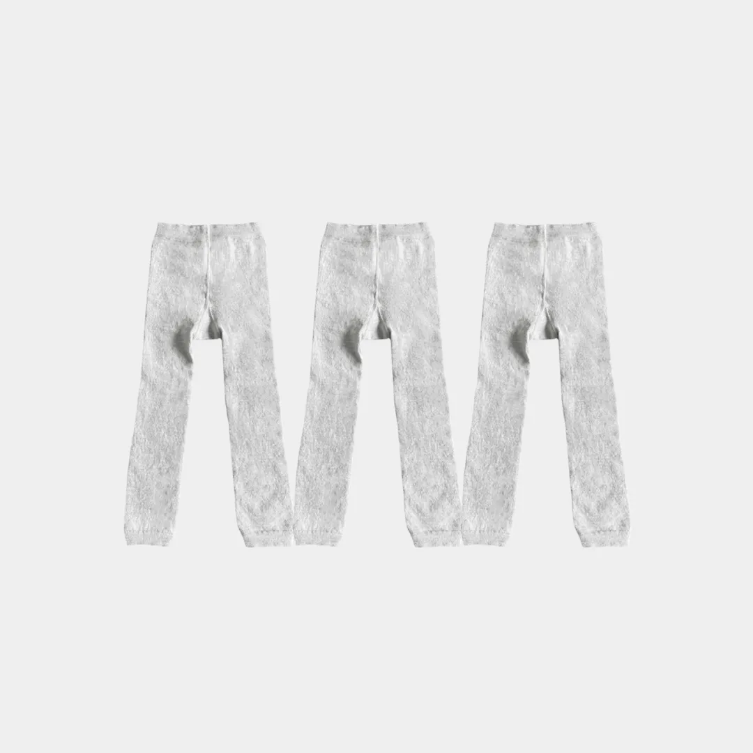 Merino Wool - Cotton Footless Tights
