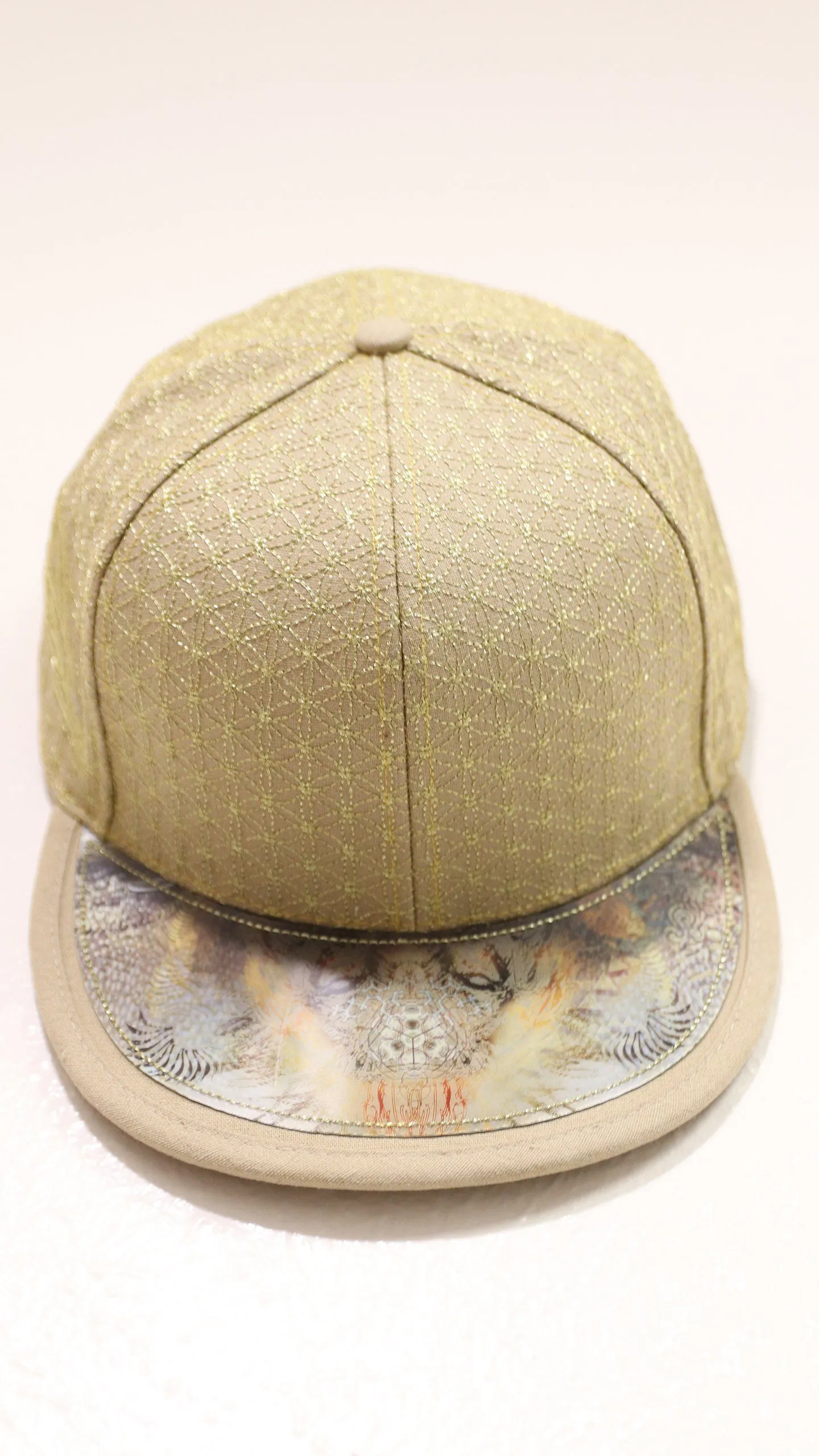 Metalic Gold and Tan Hologram Snapback