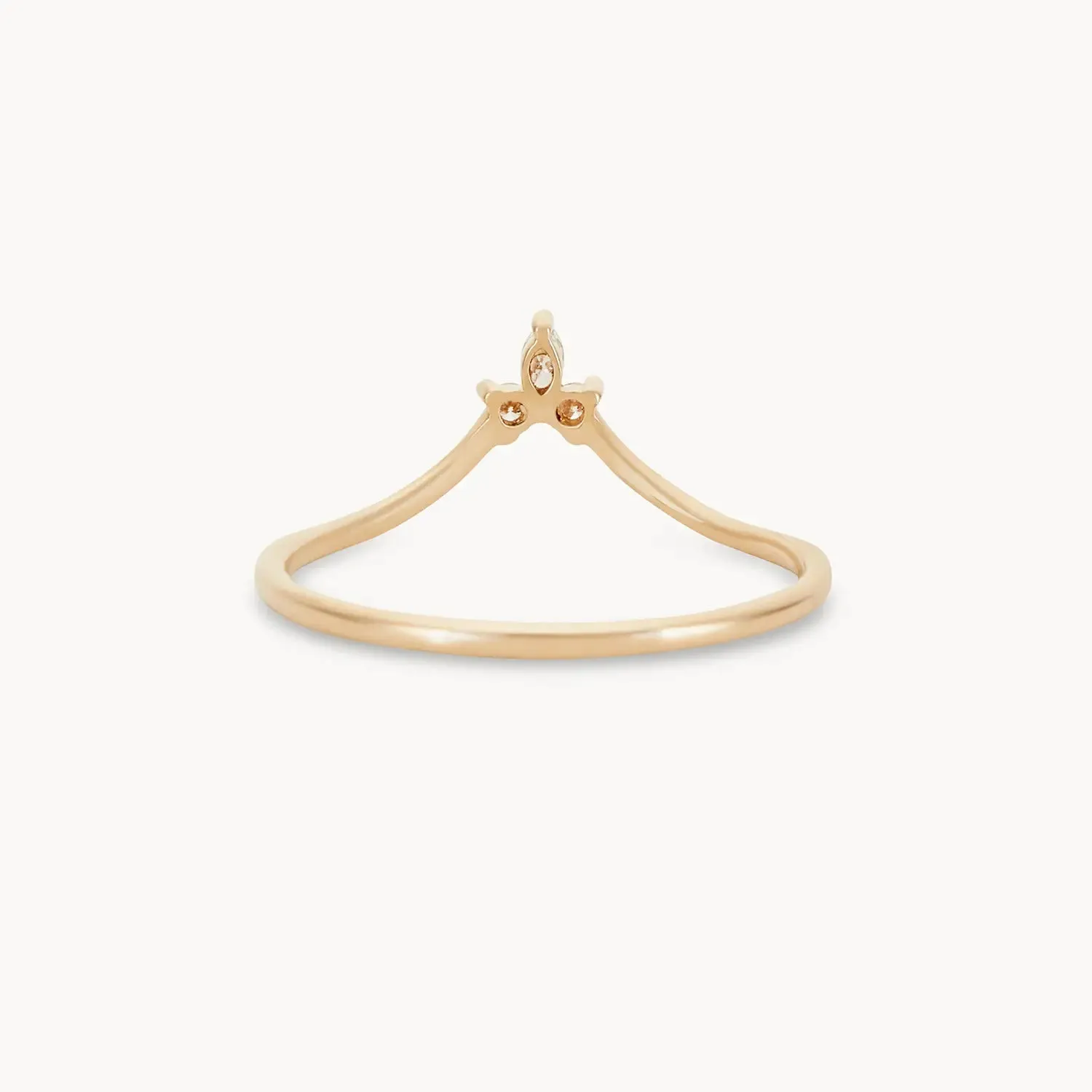 Mini moonbow ring - 14k yellow gold