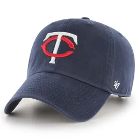 Minnesota Twins Navy '47 CLEAN UP Snapback MLB Cap by 47 Brand