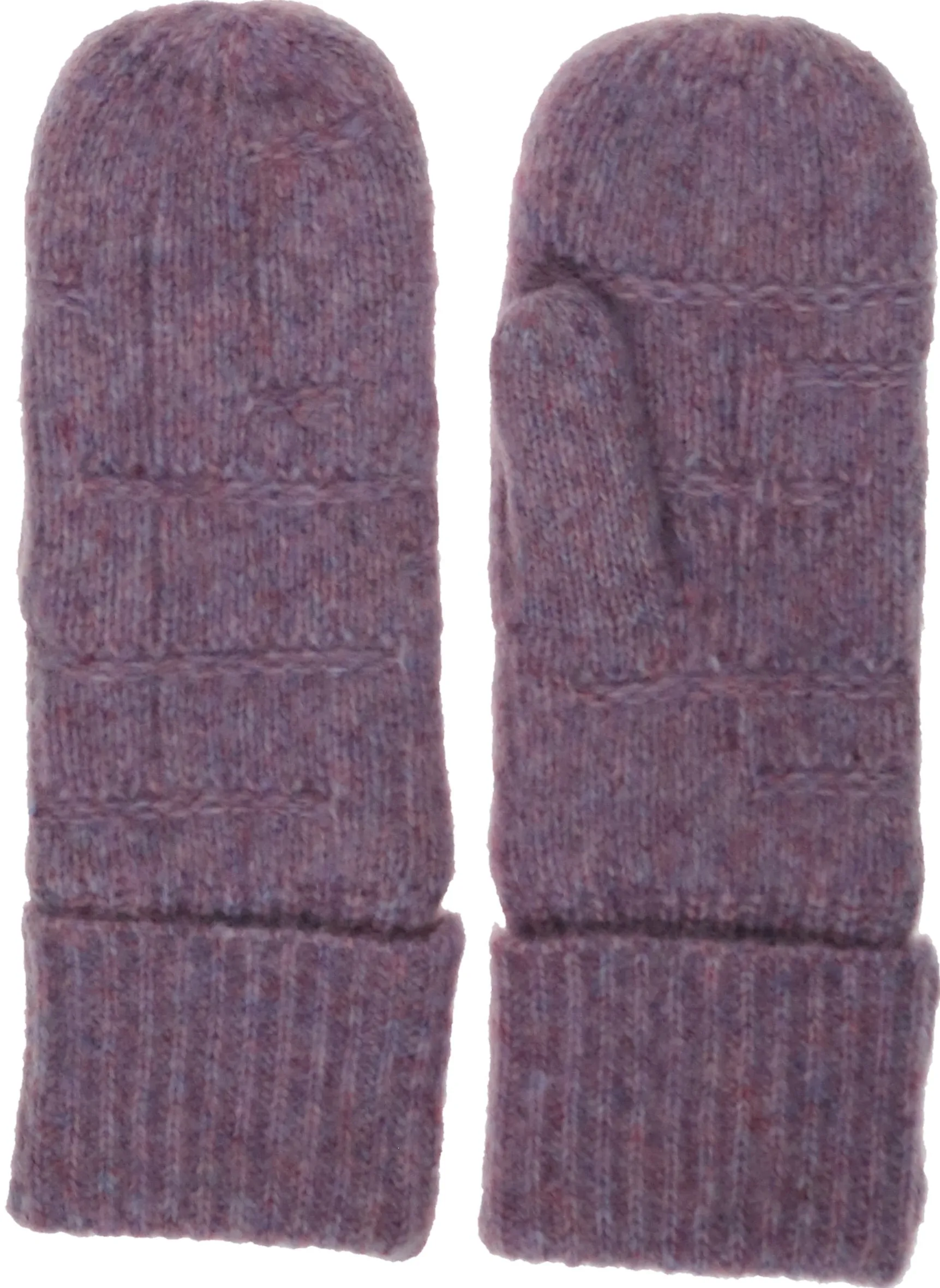 Mélange Grid Knit Fleece Lined Mitt