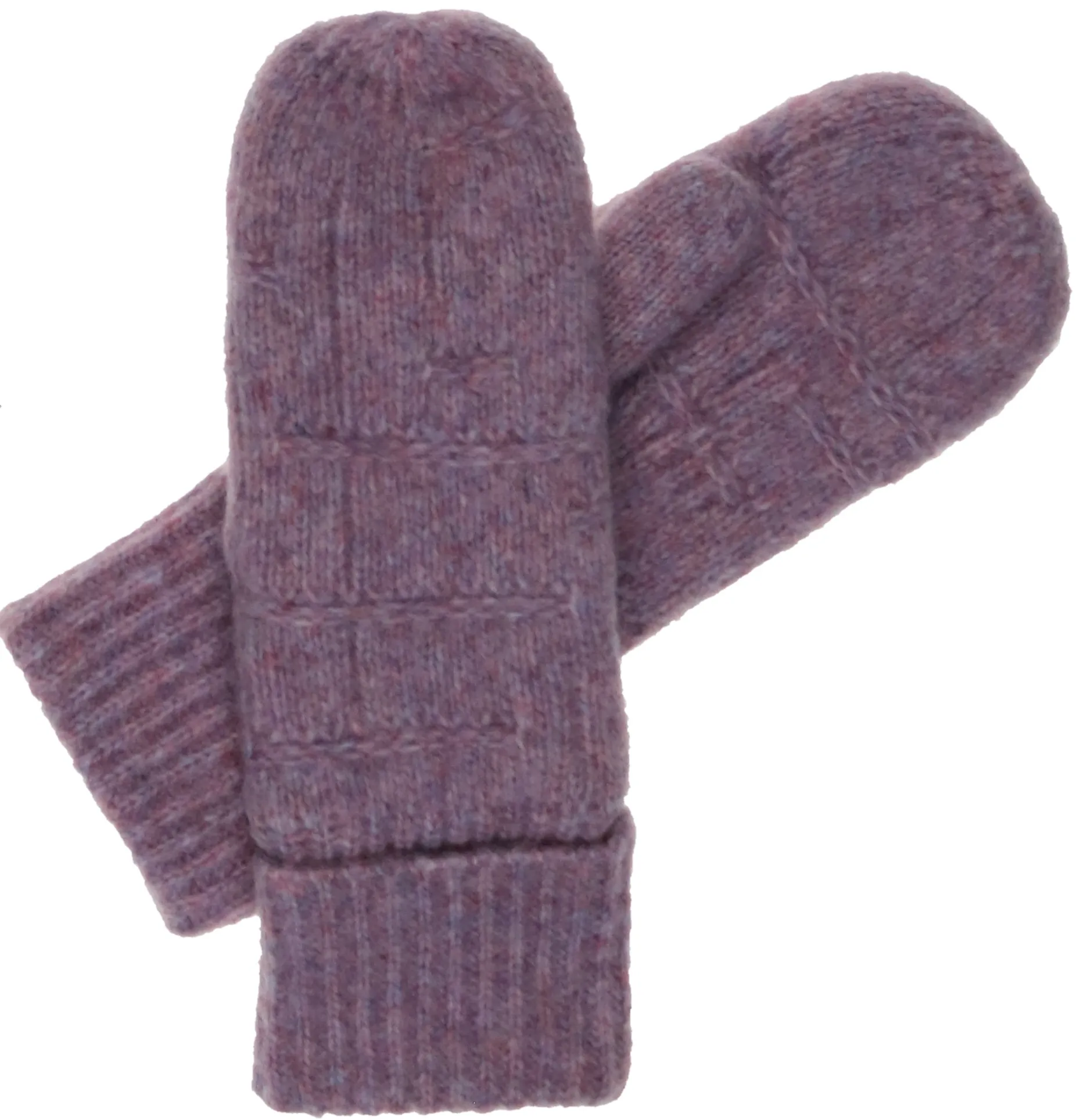 Mélange Grid Knit Fleece Lined Mitt