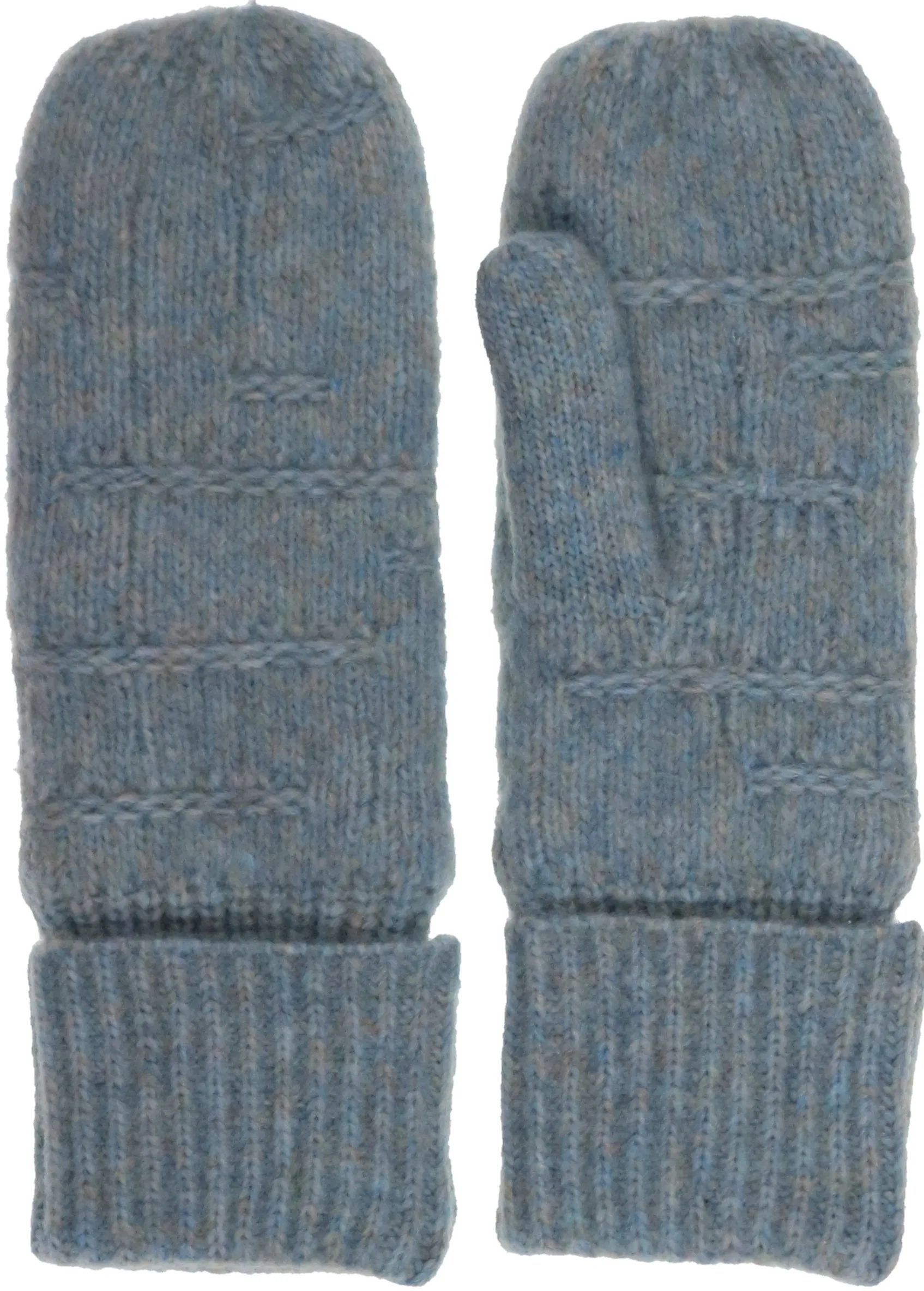 Mélange Grid Knit Fleece Lined Mitt