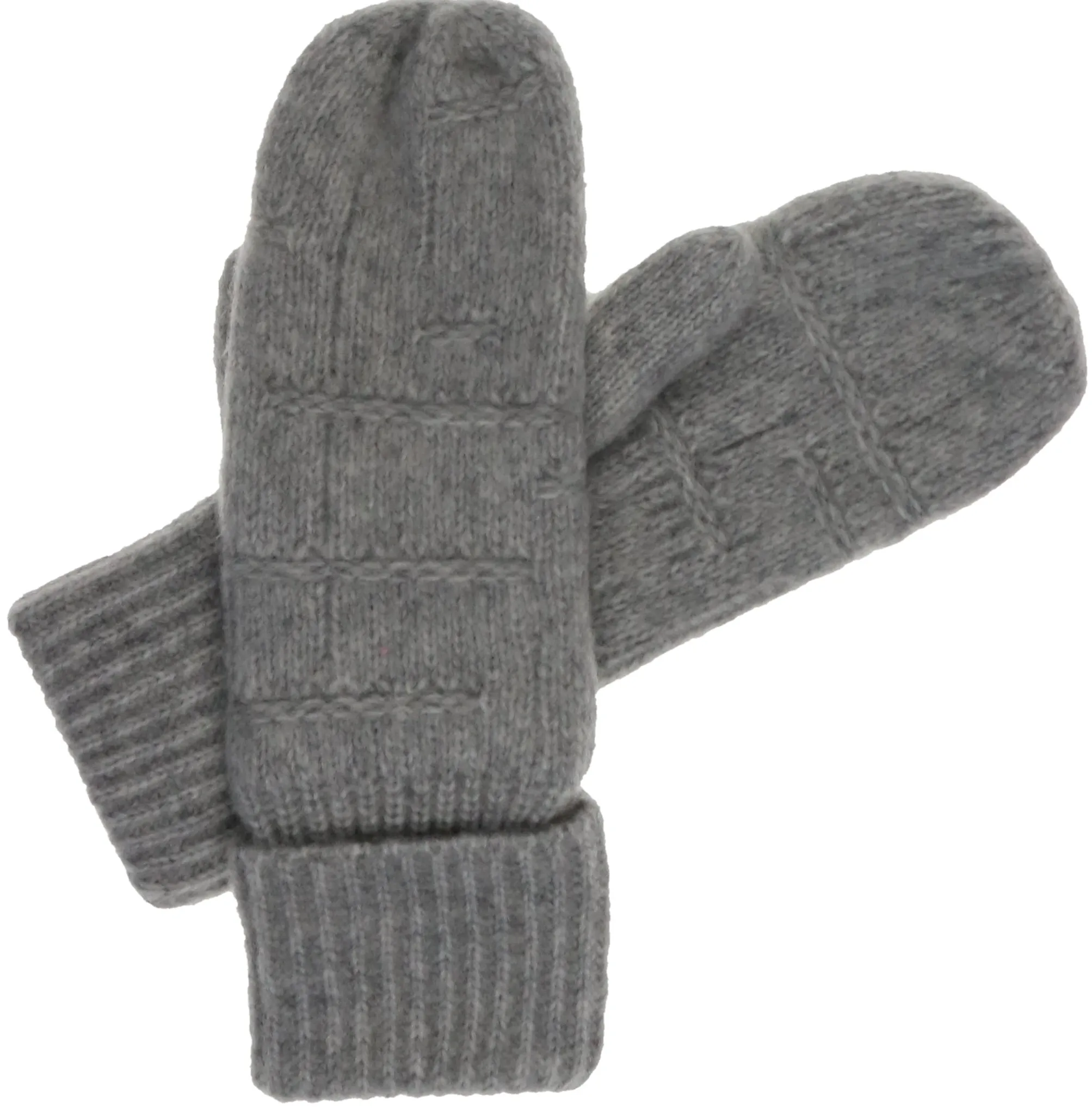 Mélange Grid Knit Fleece Lined Mitt