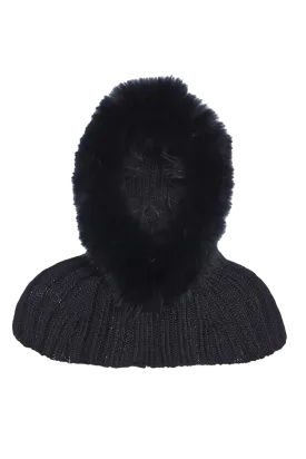 Naomi Hooded Scarf - Fur Trimmed
