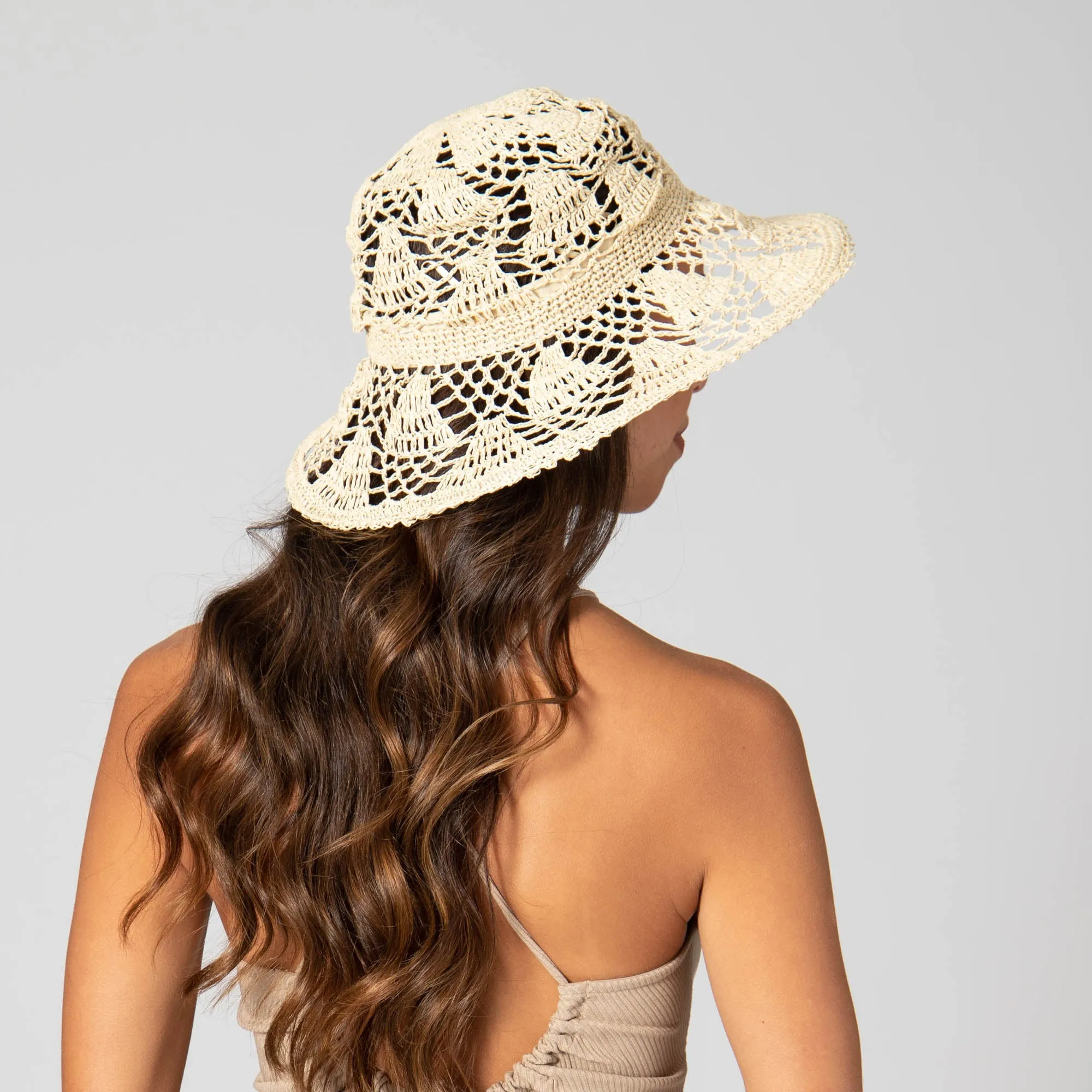 One of a Kind - Open Weave Crochet Paper Floppy