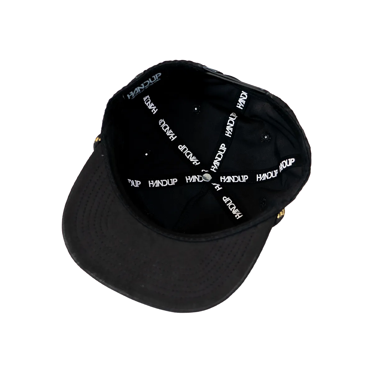 Pinch Front Rope Hat - Gold Script