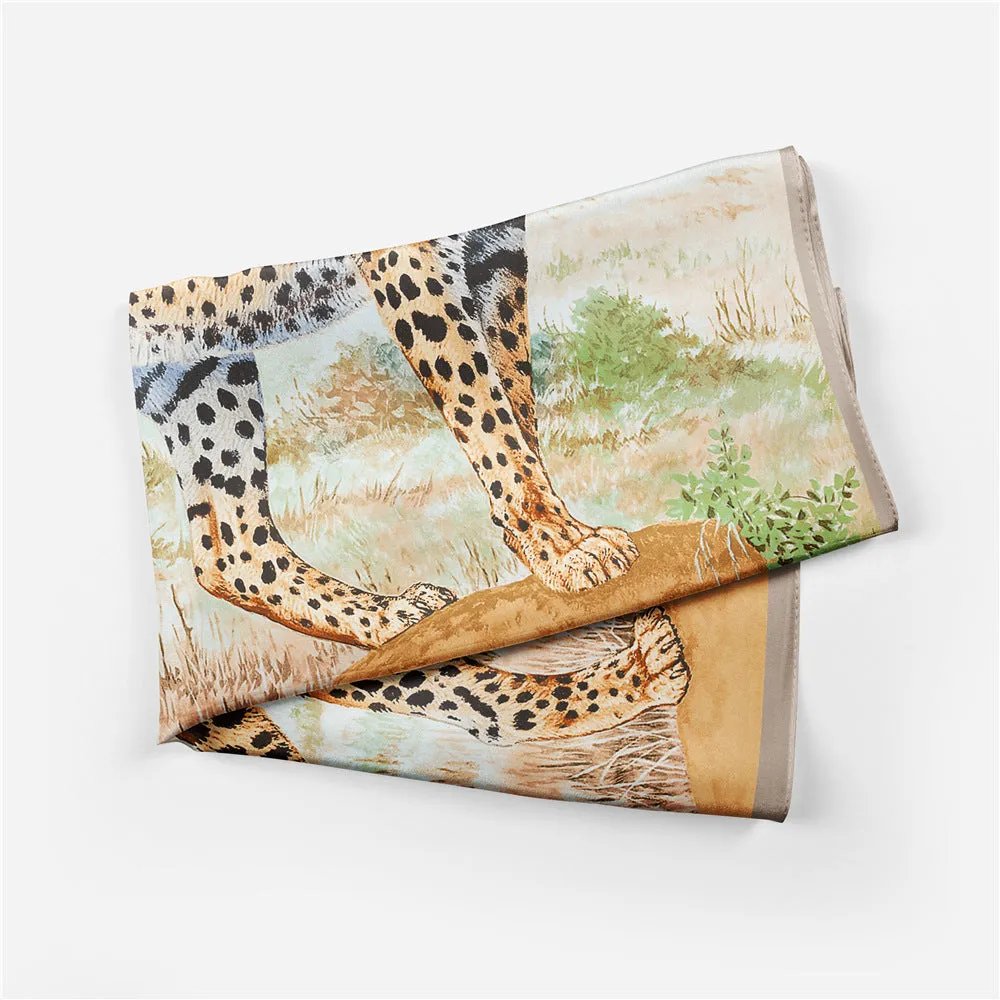 Pre Order:  Grassland Leopard Square Scarf