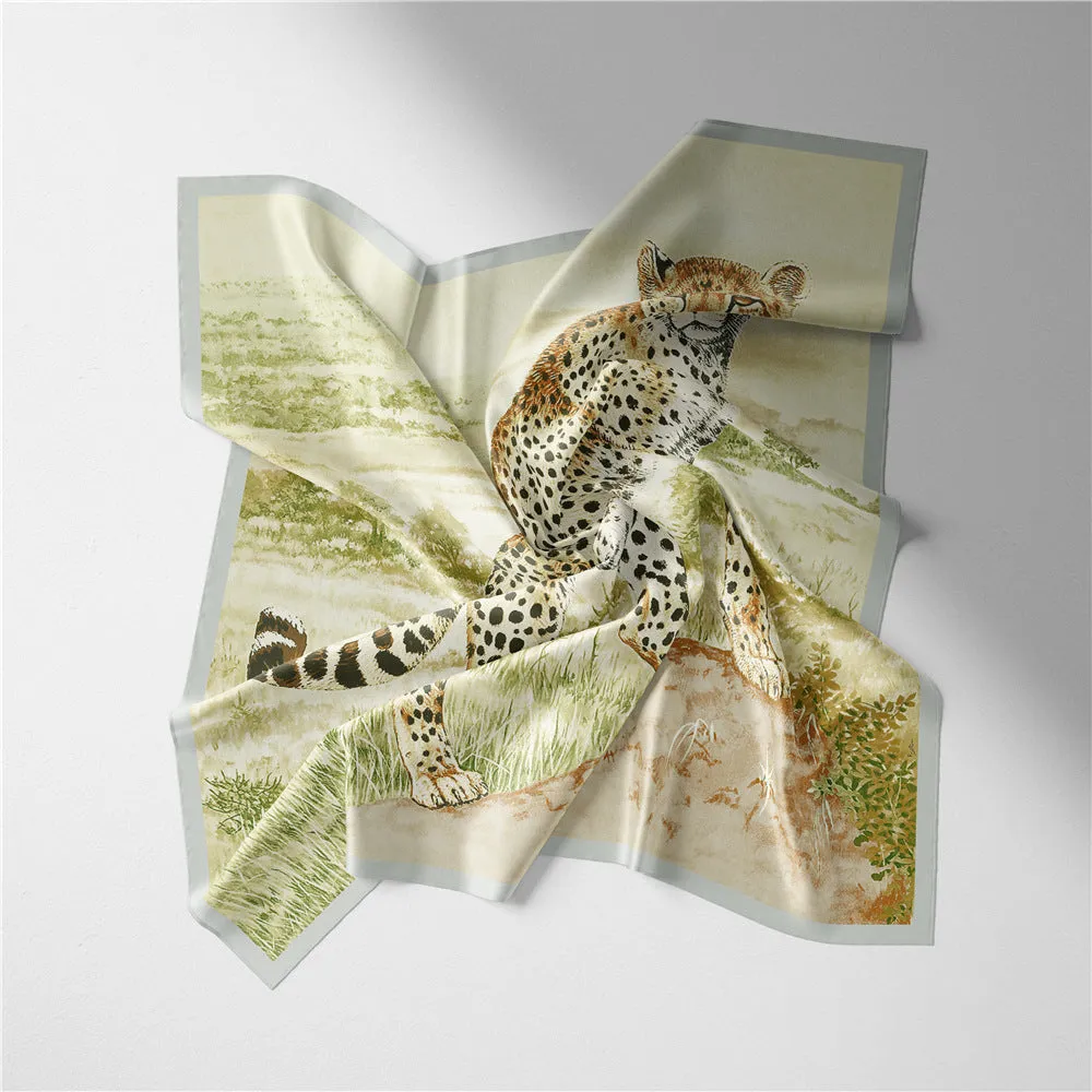 Pre Order:  Grassland Leopard Square Scarf