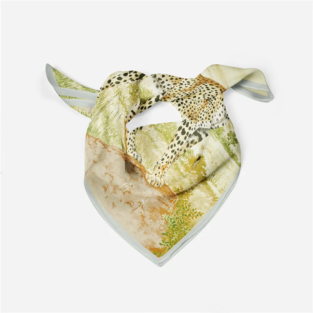 Pre Order:  Grassland Leopard Square Scarf