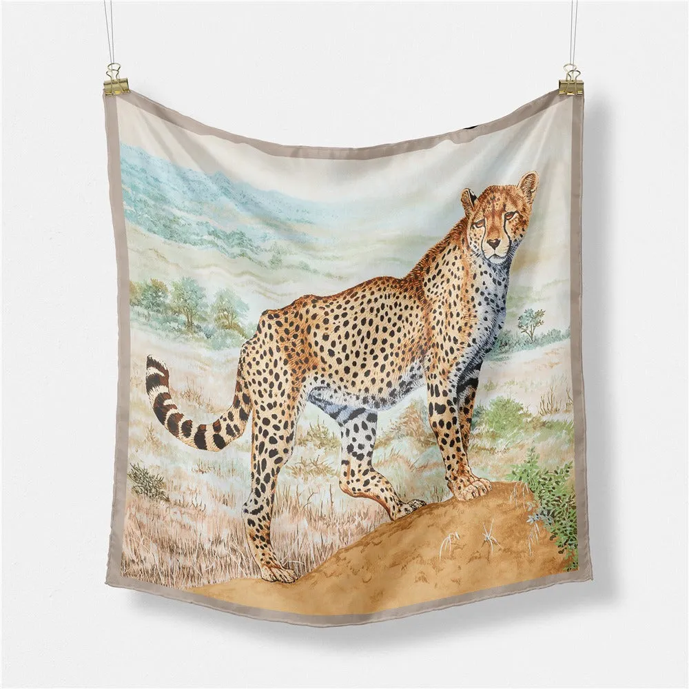 Pre Order:  Grassland Leopard Square Scarf