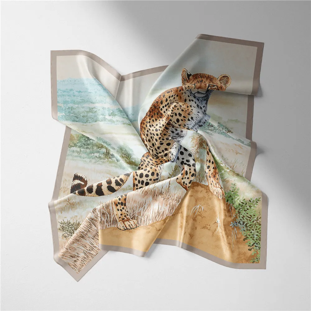 Pre Order:  Grassland Leopard Square Scarf