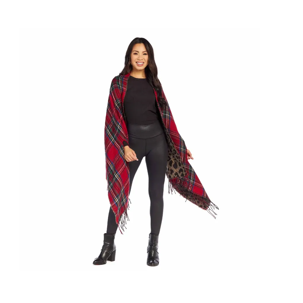 Tartan Reversible Scarf Wrap