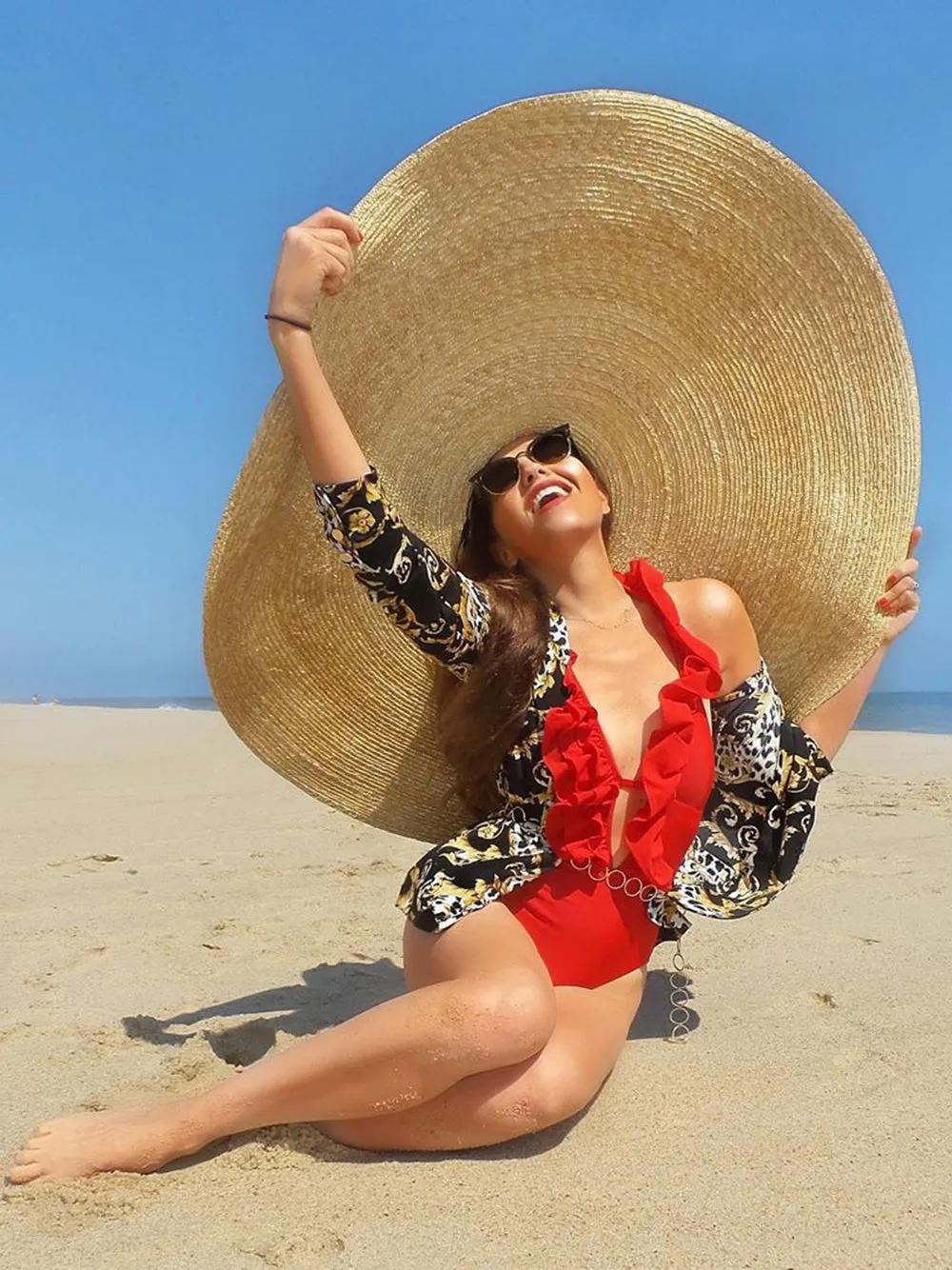 THERESA Oversized Straw-Hat