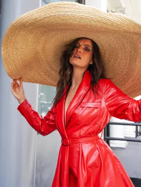 THERESA Oversized Straw-Hat