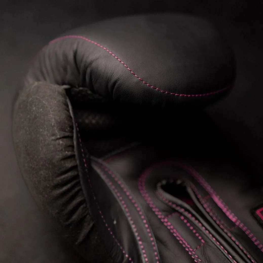 Tuff Glove IV Murdered Out Series (Black/Pink)