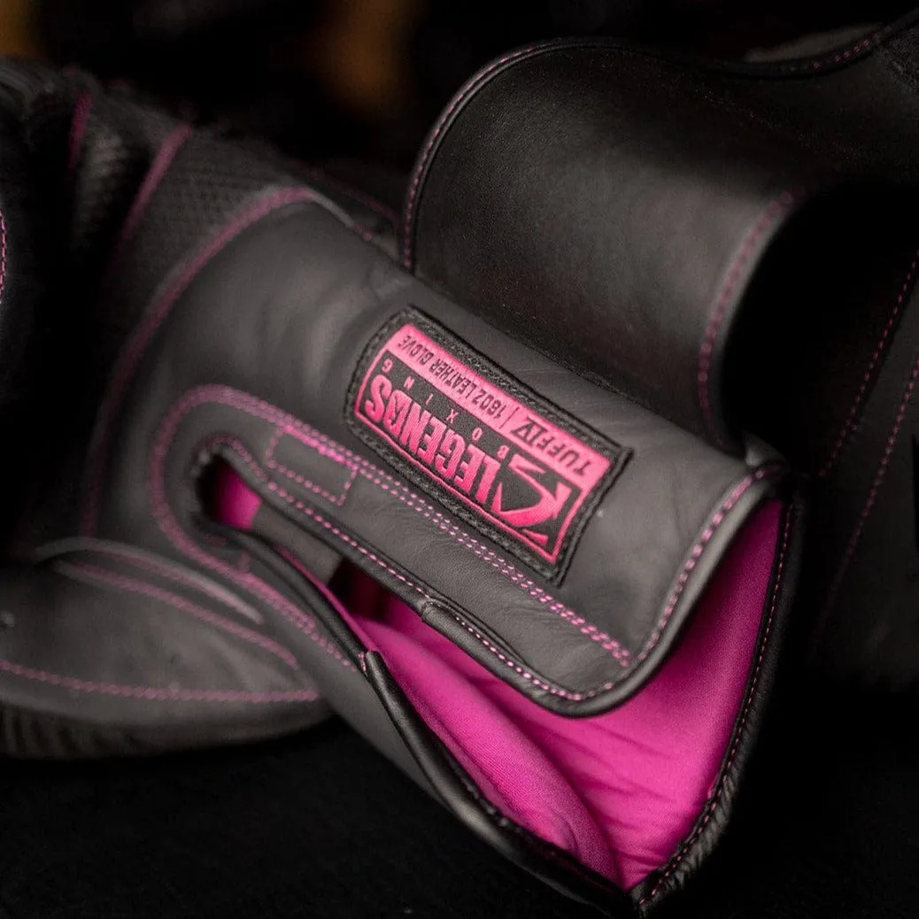 Tuff Glove IV Murdered Out Series (Black/Pink)
