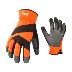 VGO 1 Pair Safety Work Gloves,Abrasion Resistance Gloves, Mechanics Gloves,Rigger Gloves,Light Duty(PU7741)