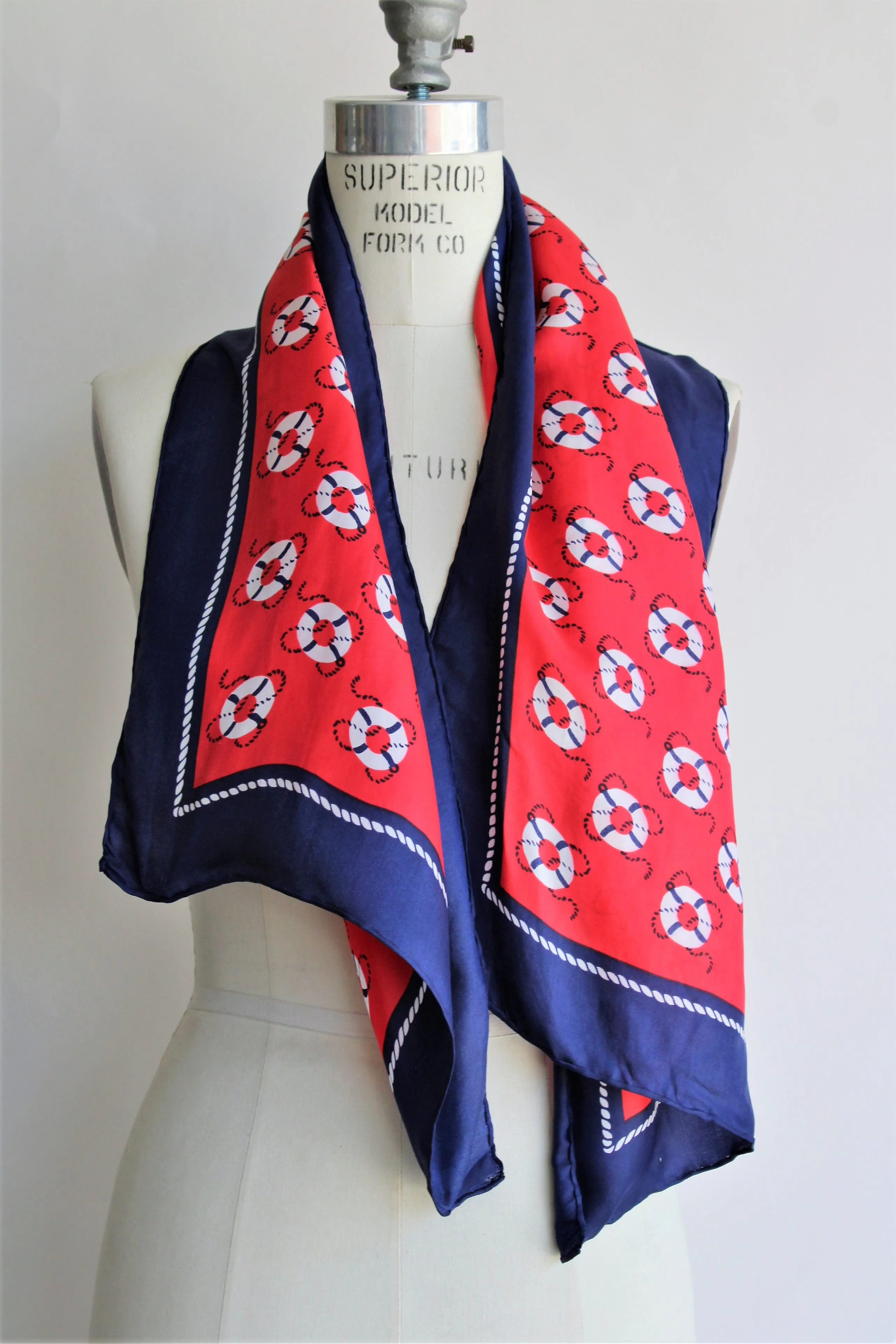 Vintage Nautical Print Scarf