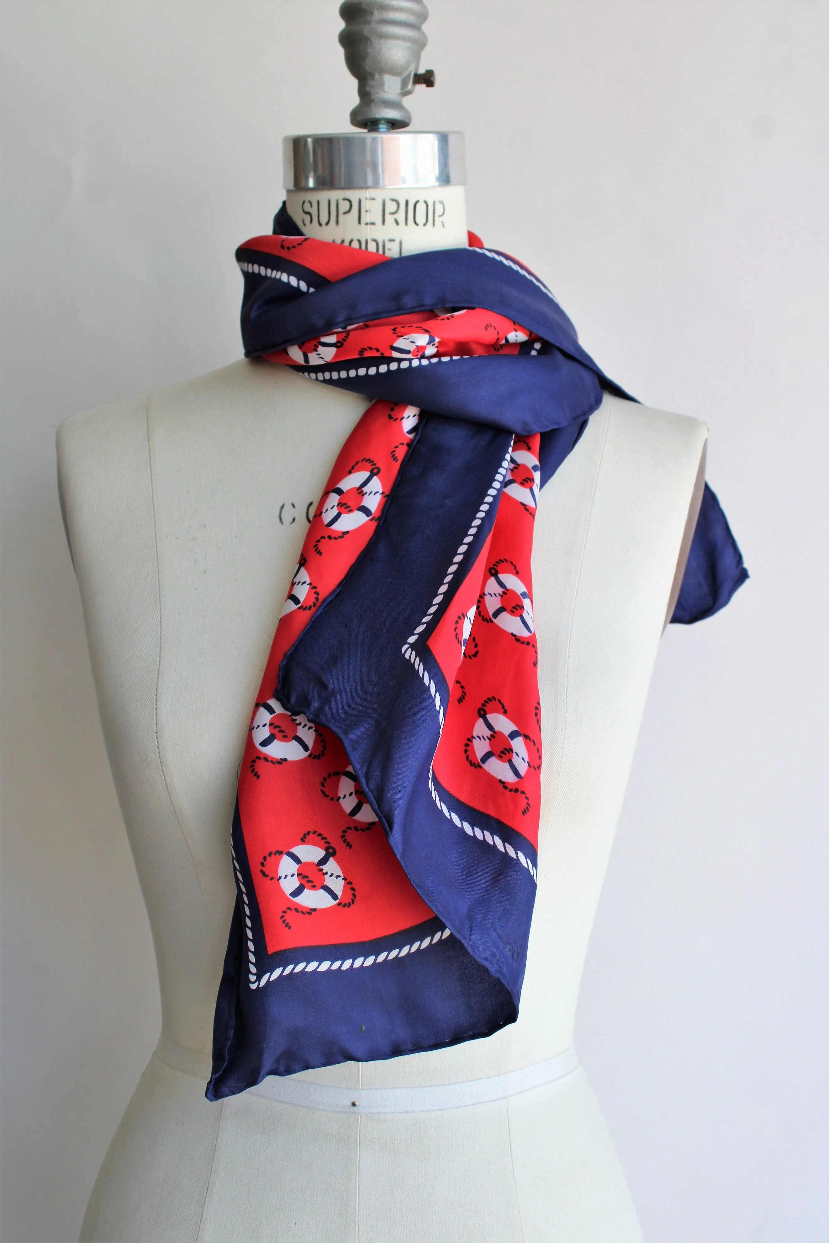 Vintage Nautical Print Scarf