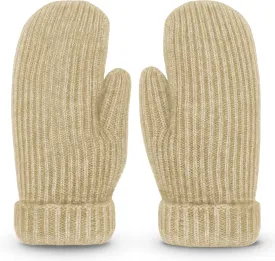 Whiteleopard Men's Winter Gloves Warm Lining Elastic Cuff - Knit Stretchy Cold Weather Warm Knit Thick Gloves Mittens