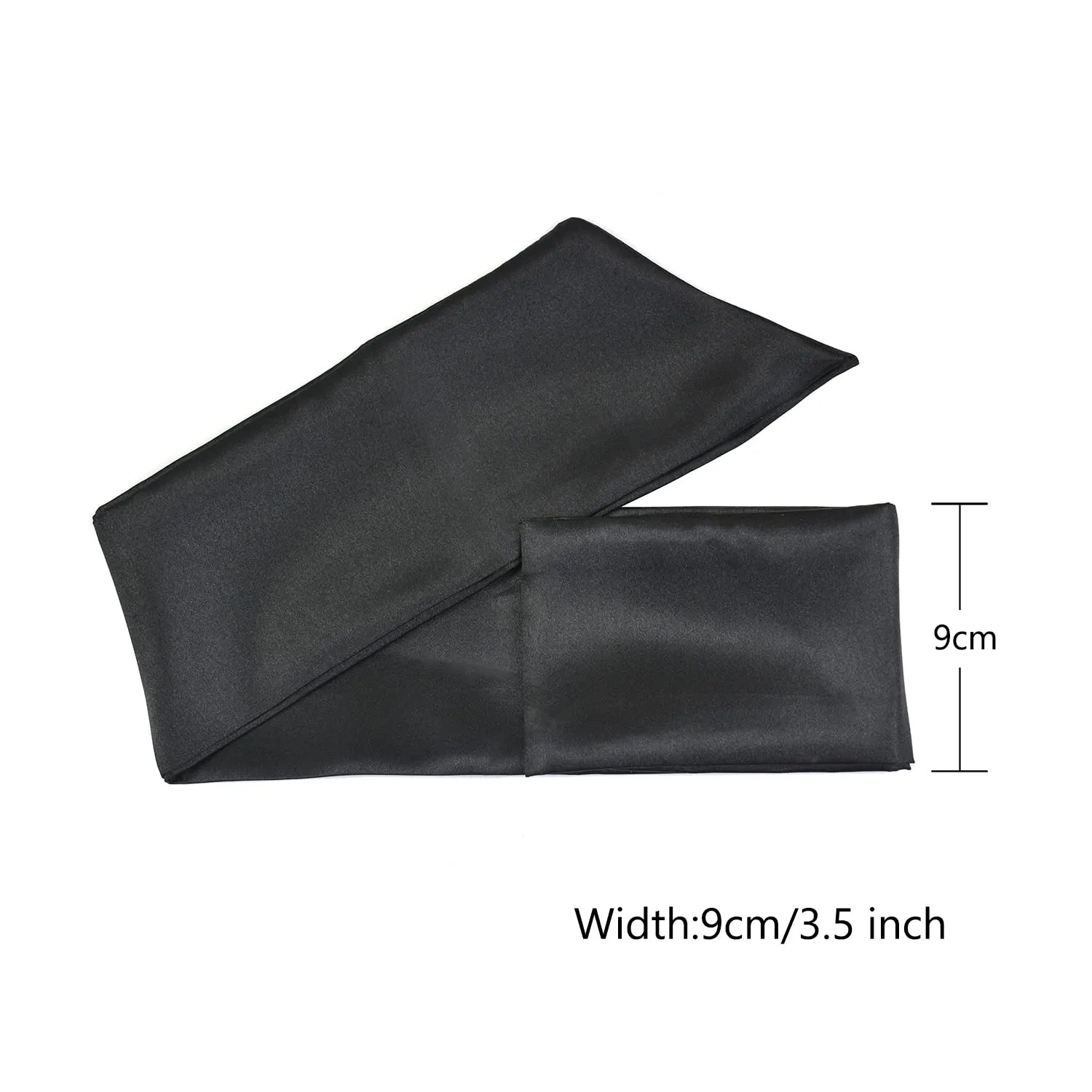 Wig Grip Band Soft Satin Scarf Fashion Headbands for Lace Frontal Wigs Fixing Makeup Sports Yoga Facial (2 Pcs, Black)