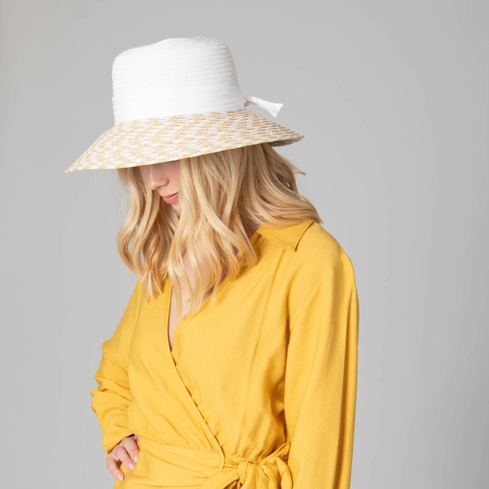 Women's Contrast Round Crown Sun Hat