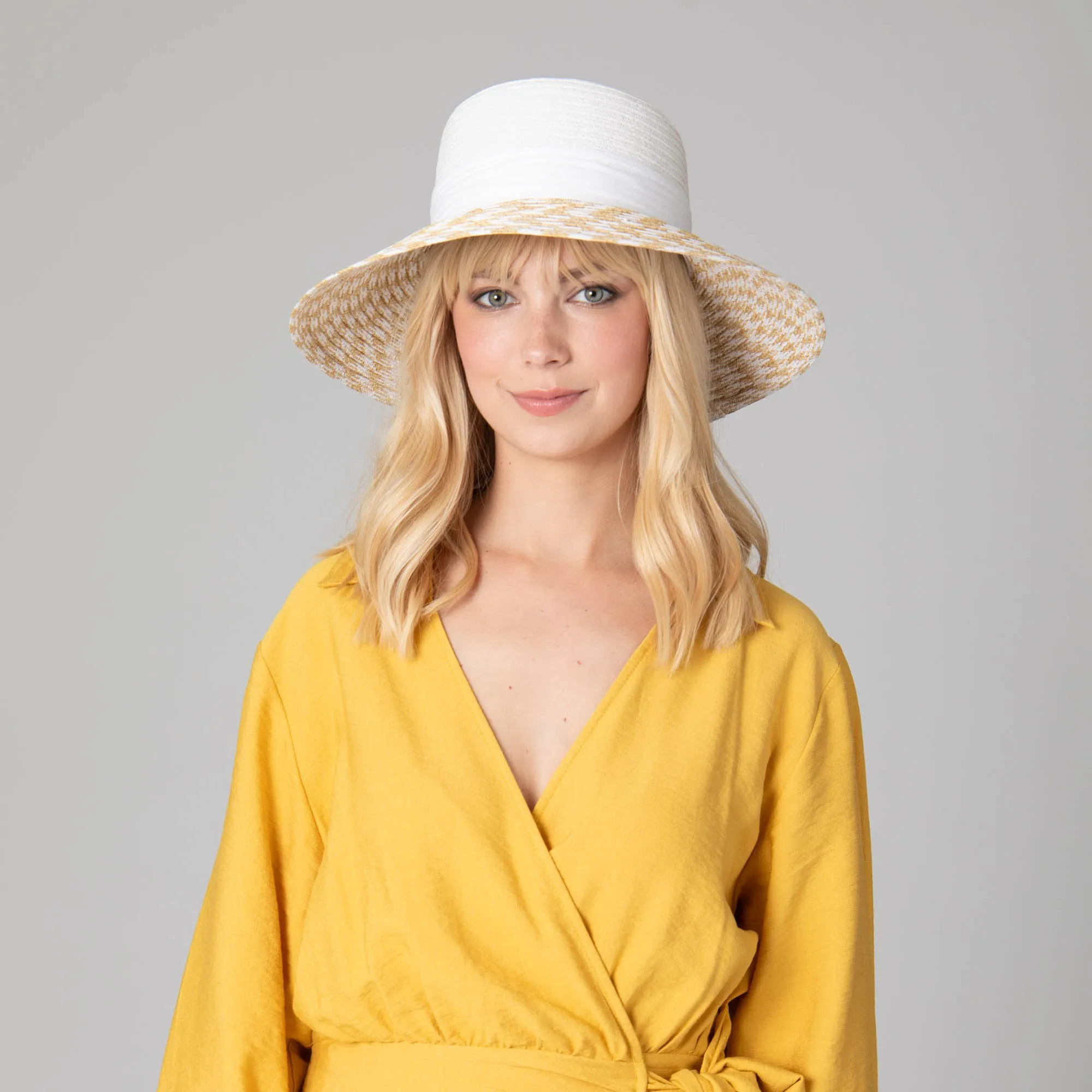 Women's Contrast Round Crown Sun Hat