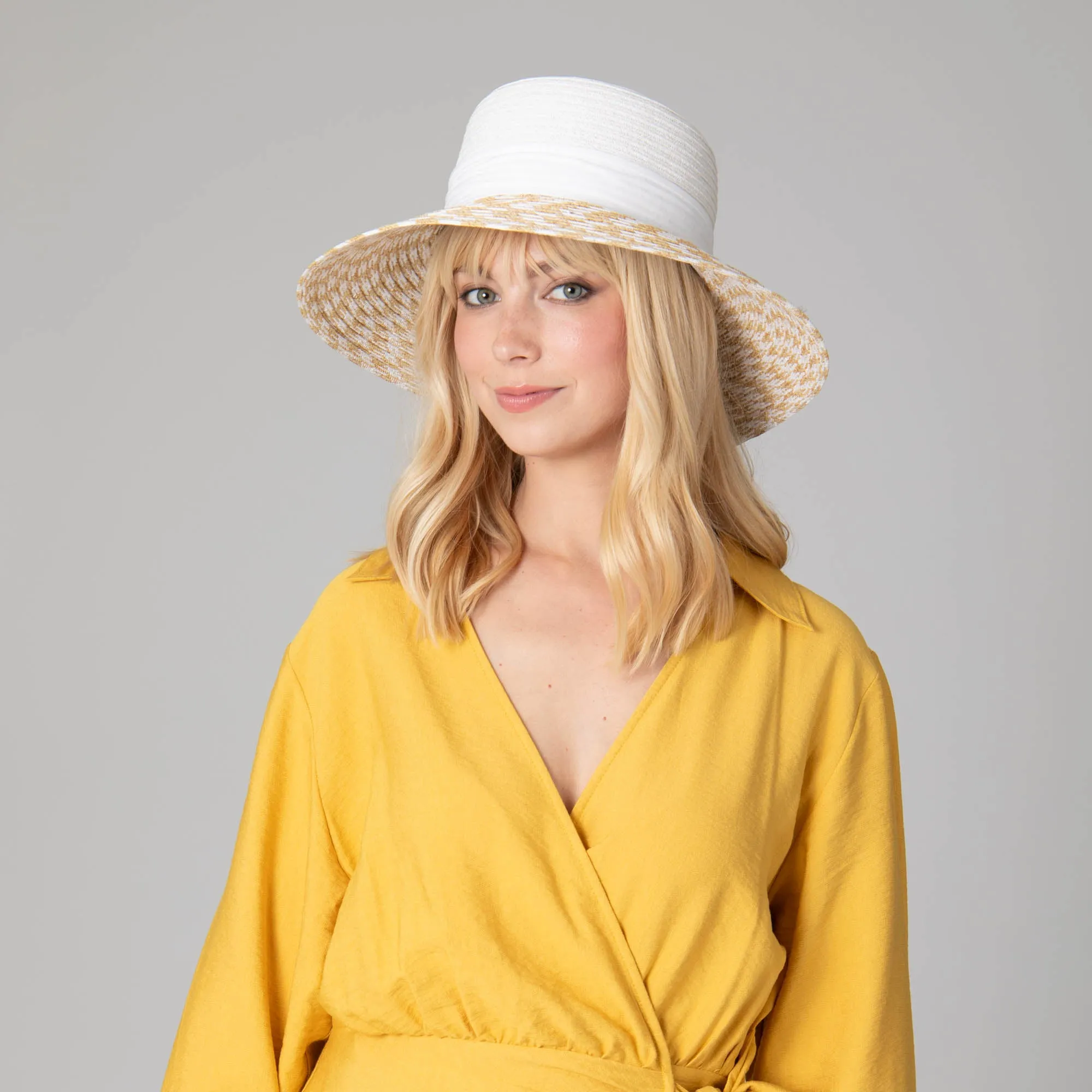 Women's Contrast Round Crown Sun Hat