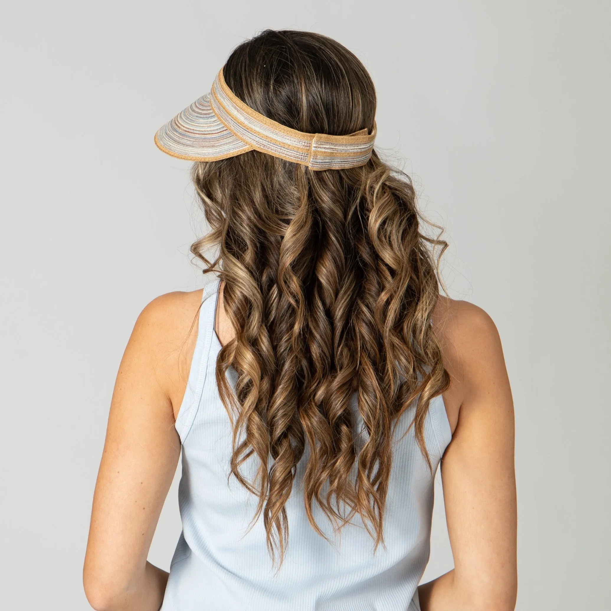 Women's Mixed Braid Visor with Velcro