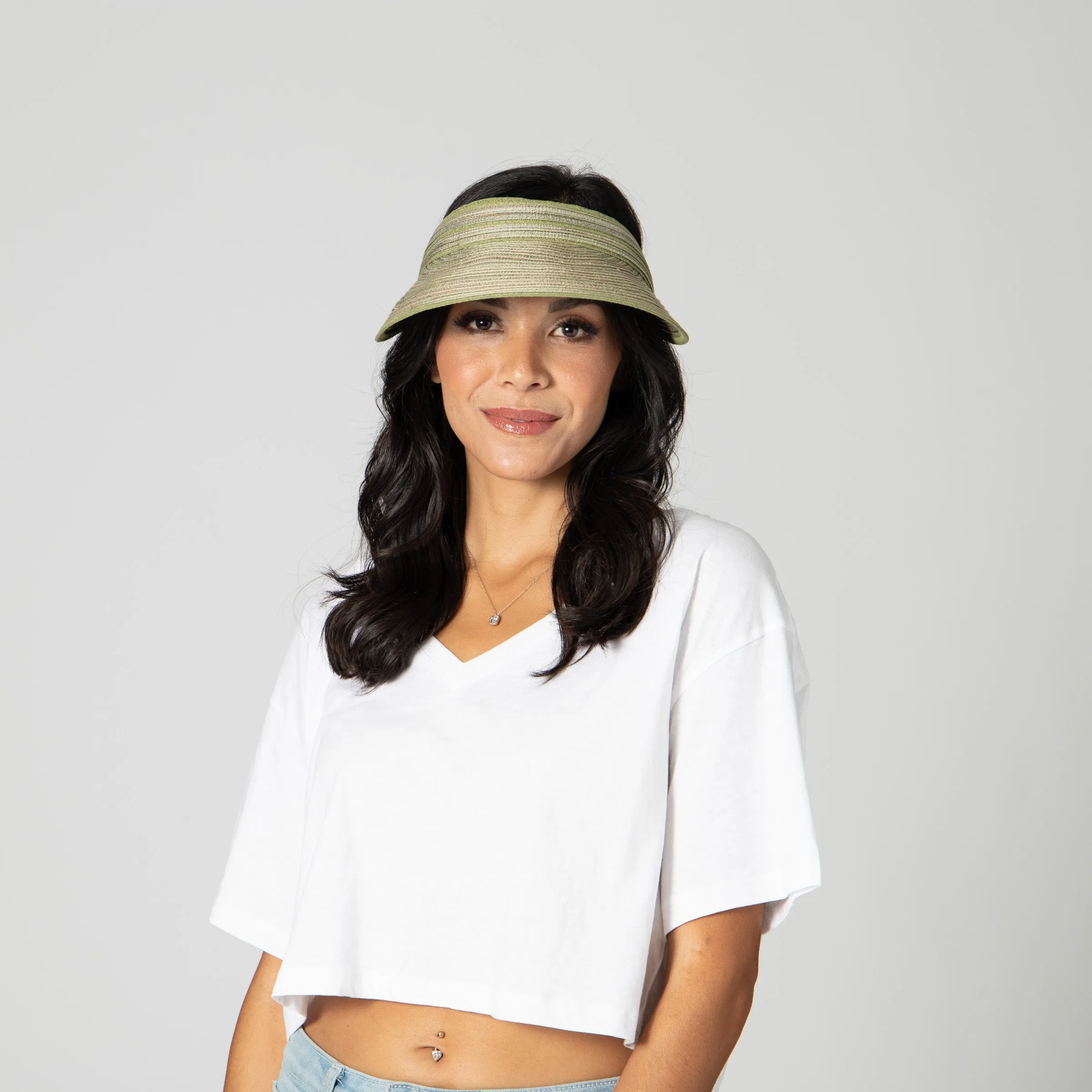 Women's Mixed Braid Visor with Velcro