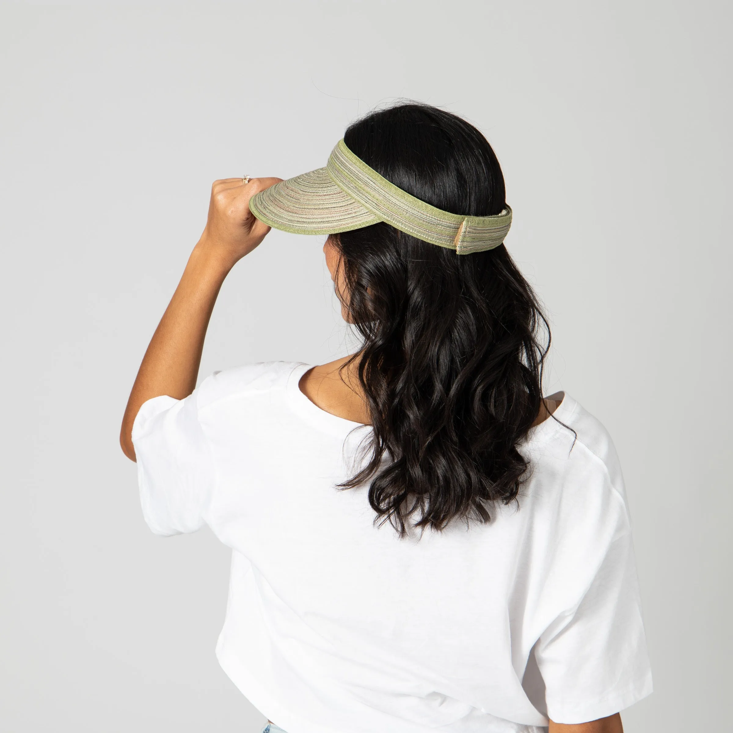 Women's Mixed Braid Visor with Velcro