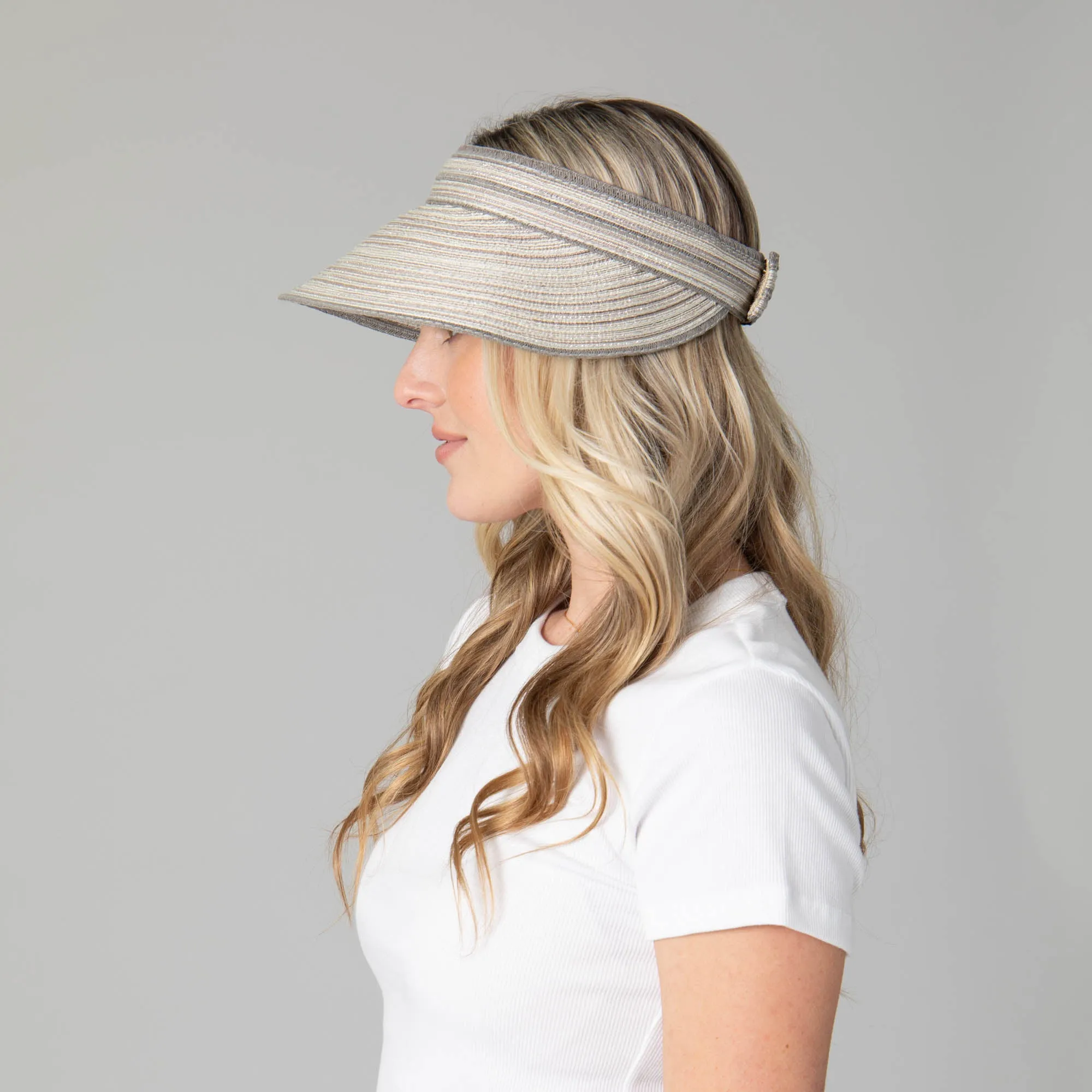 Women's Mixed Braid Visor with Velcro