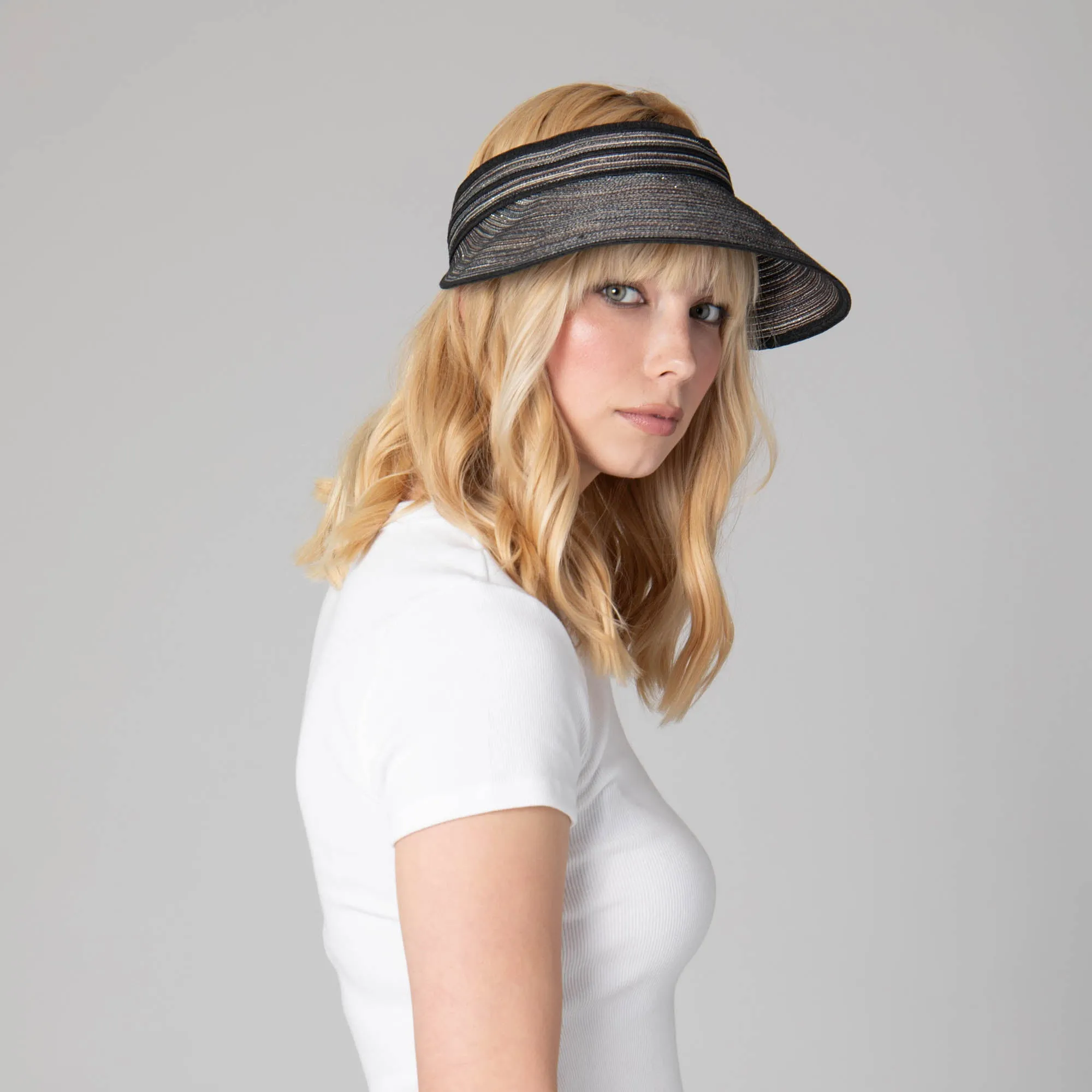Women's Mixed Braid Visor with Velcro