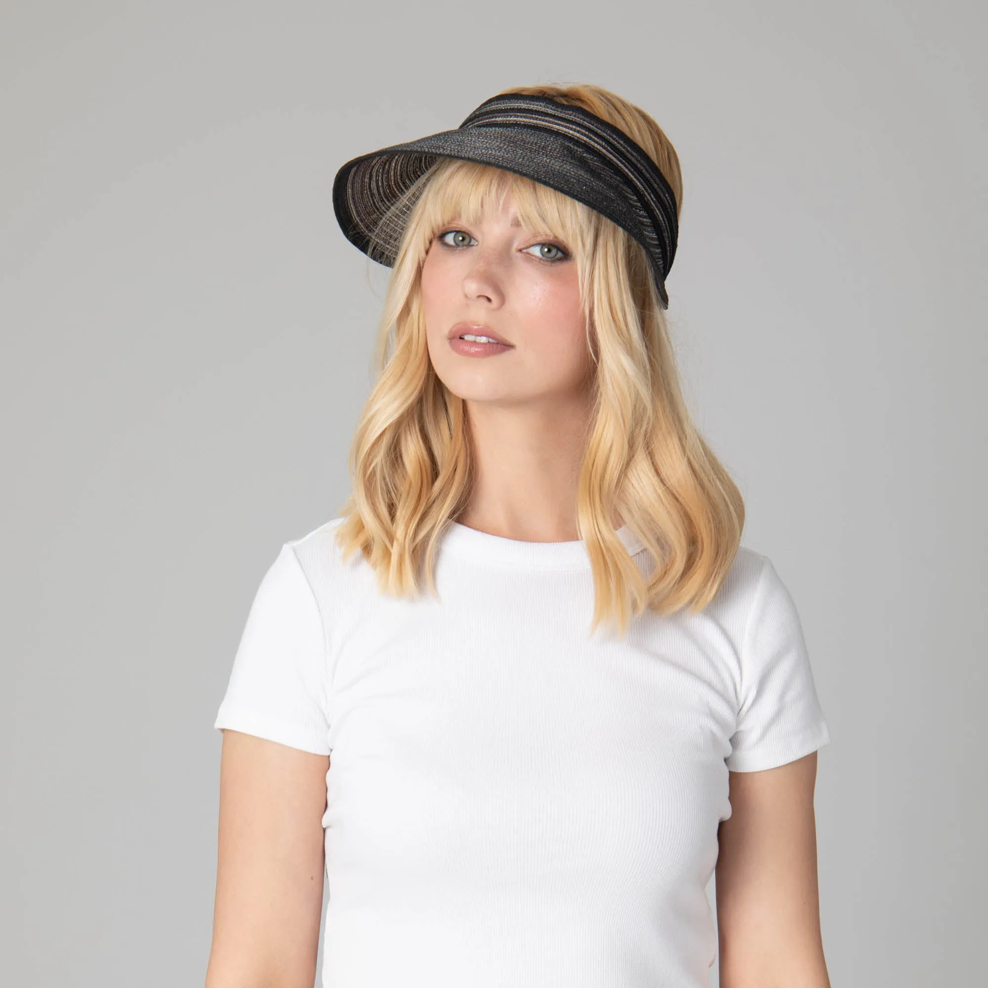 Women's Mixed Braid Visor with Velcro