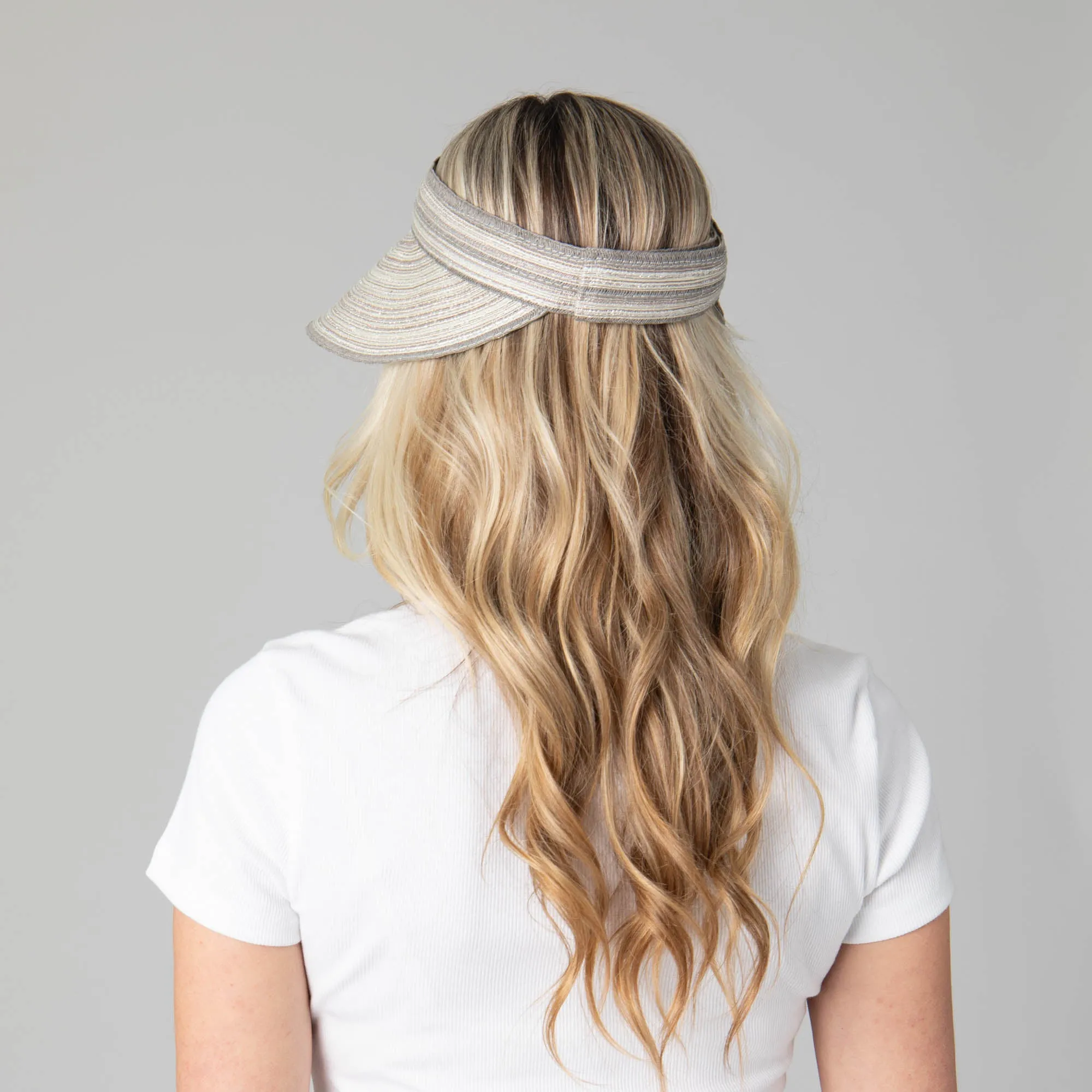 Women's Mixed Braid Visor with Velcro