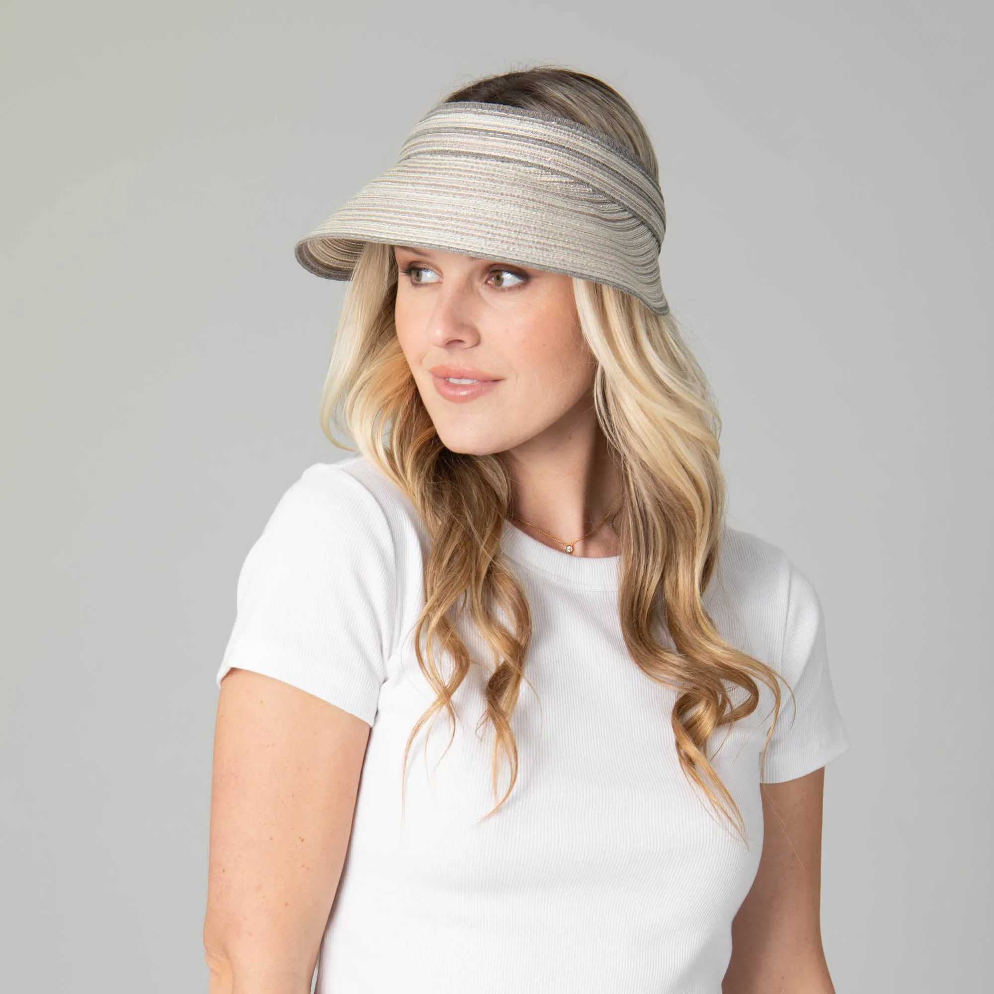 Women's Mixed Braid Visor with Velcro