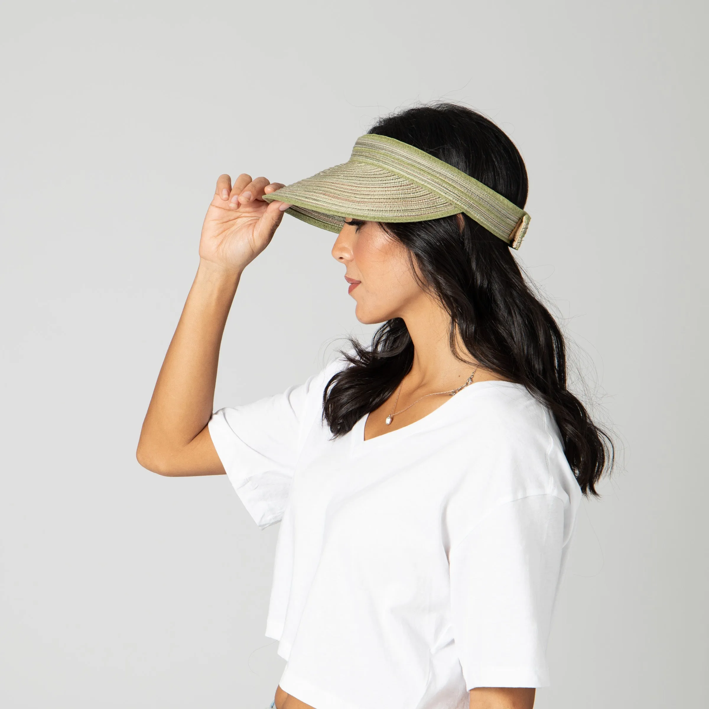 Women's Mixed Braid Visor with Velcro
