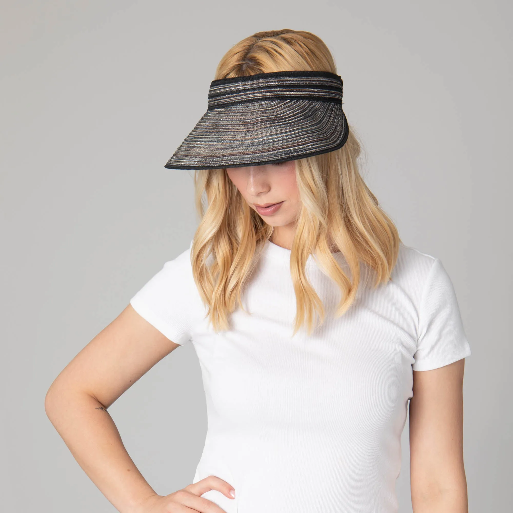 Women's Mixed Braid Visor with Velcro